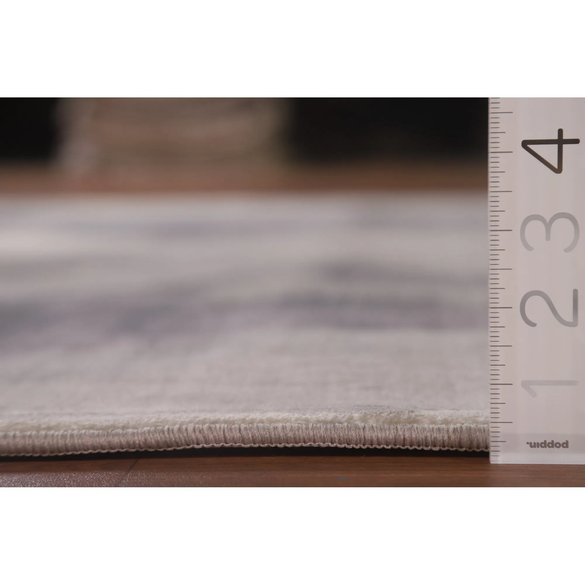 Grey Geometric Modern Rug Decorative Machine-Made Printed Carpet