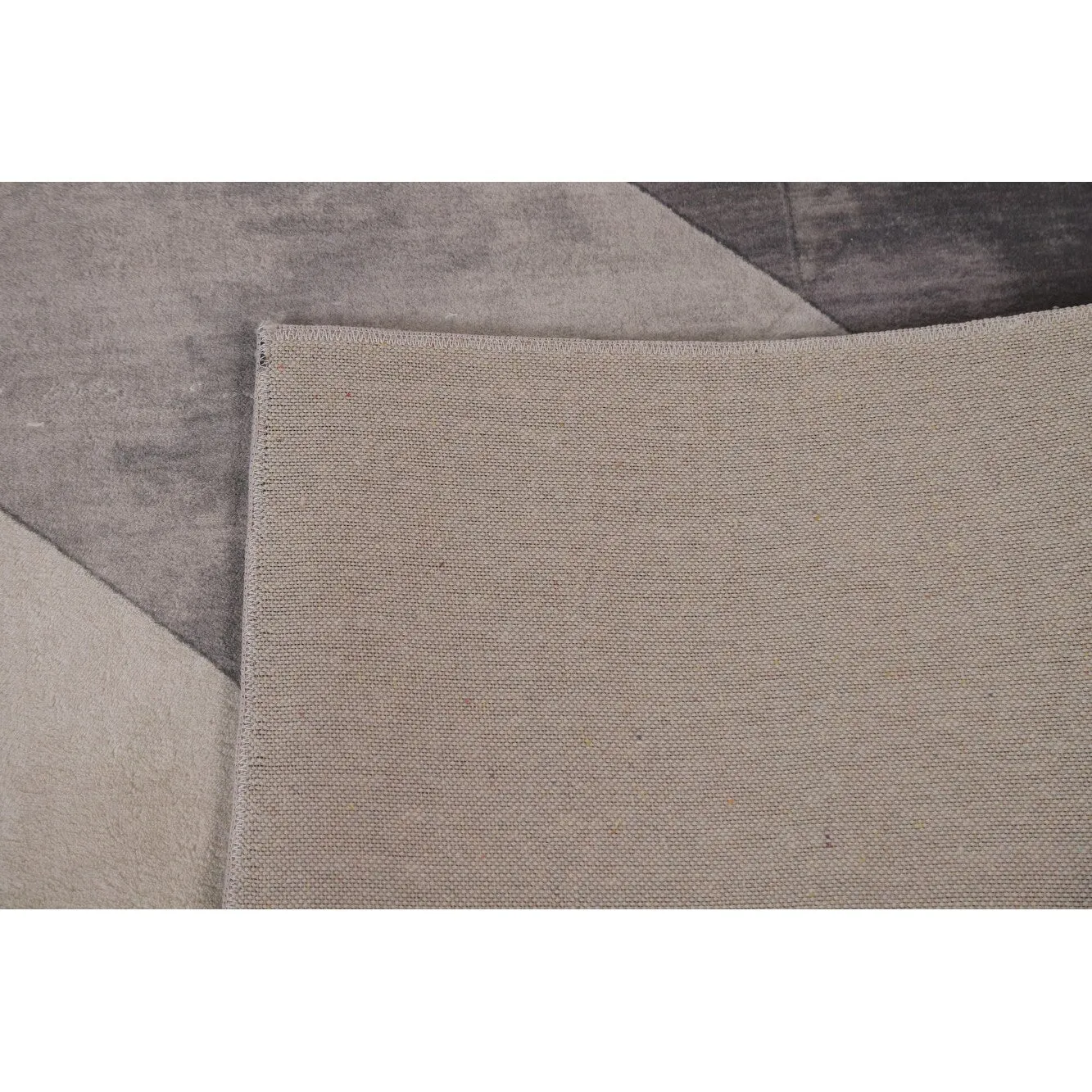 Grey Geometric Modern Rug Decorative Machine-Made Printed Carpet