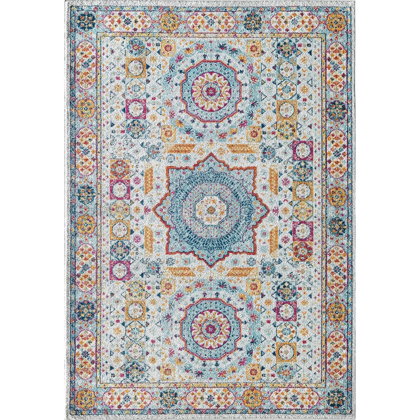 Hailey Geometric Medallion Traditional Area Rug by Rugs America