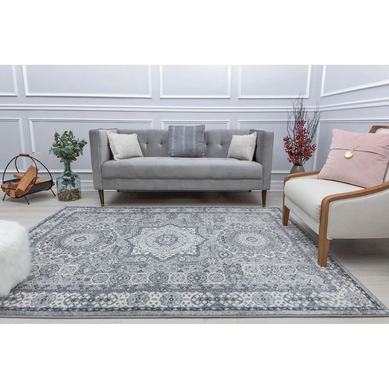 Hailey Geometric Medallion Traditional Area Rug by Rugs America