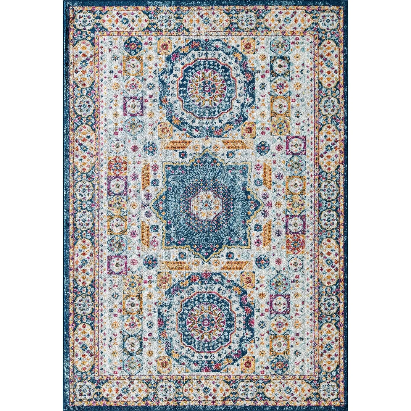 Hailey Geometric Medallion Traditional Area Rug by Rugs America