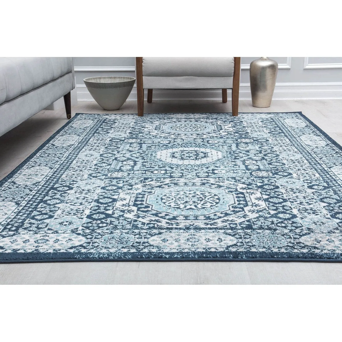 Hailey Geometric Medallion Traditional Area Rug by Rugs America