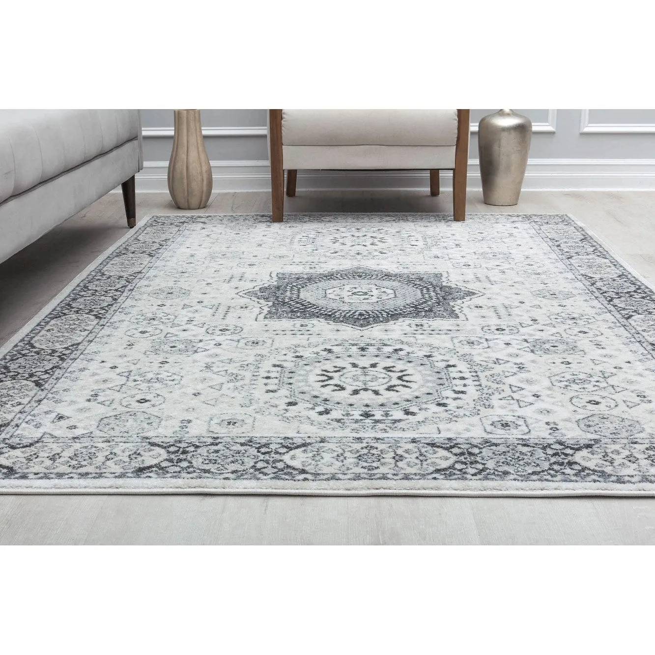 Hailey Geometric Medallion Traditional Area Rug by Rugs America