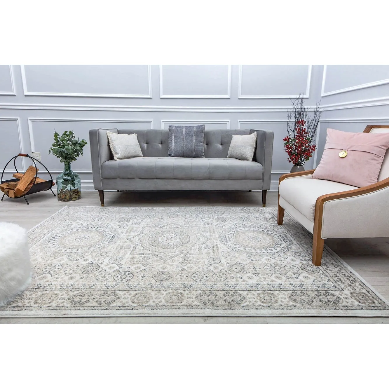 Hailey Geometric Medallion Traditional Area Rug by Rugs America