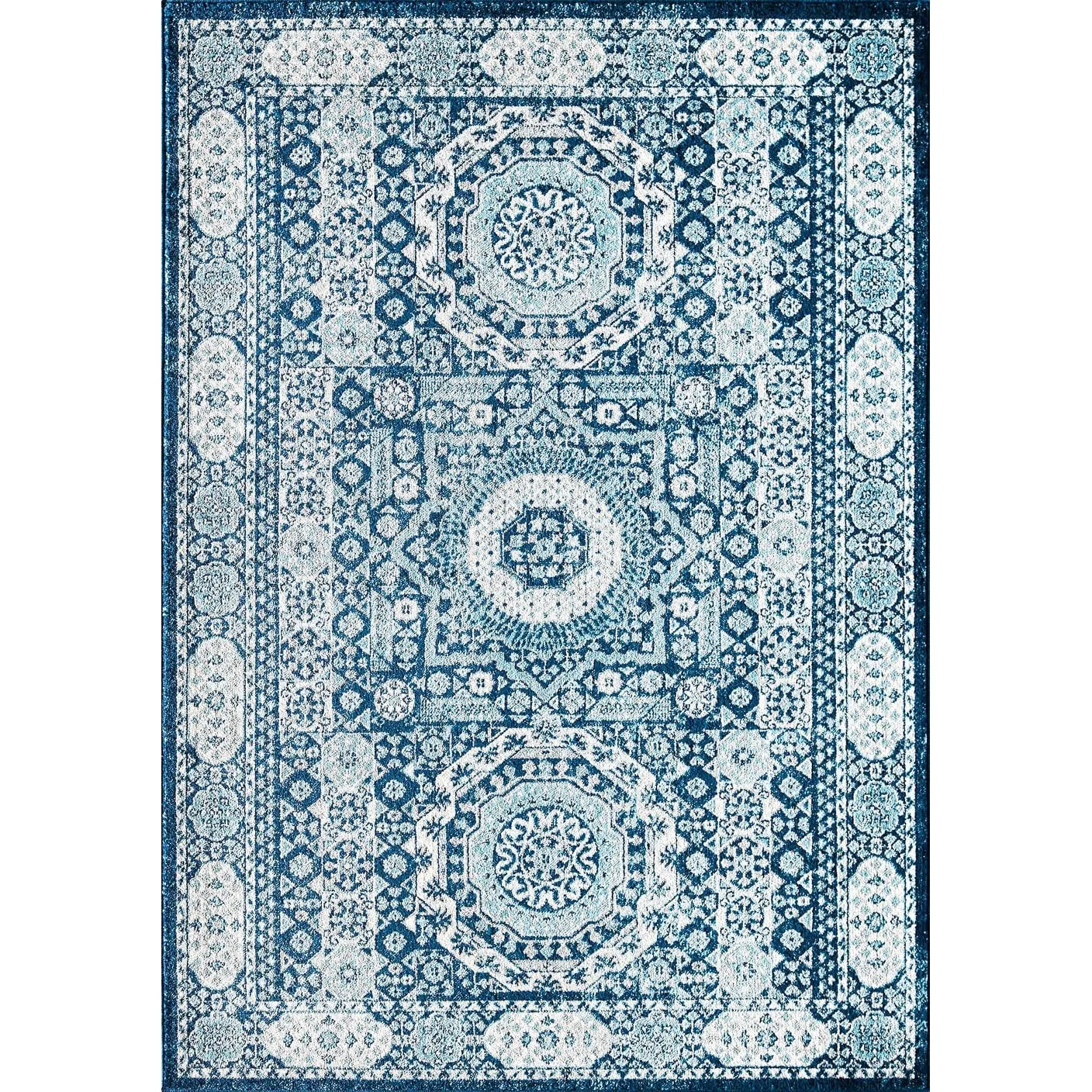 Hailey Geometric Medallion Traditional Area Rug by Rugs America