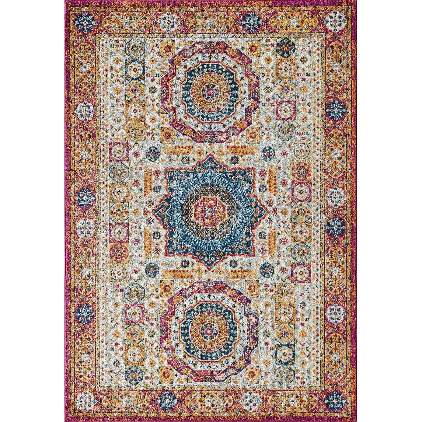 Hailey Geometric Medallion Traditional Area Rug by Rugs America