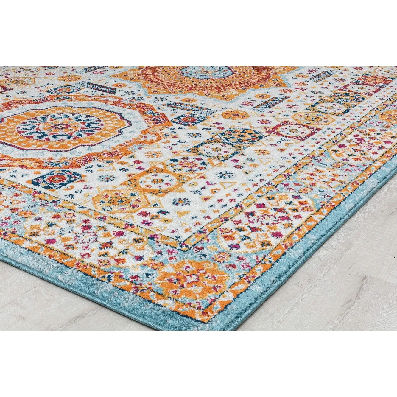 Hailey Geometric Medallion Traditional Area Rug by Rugs America