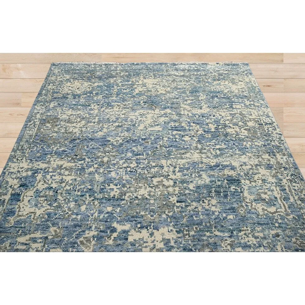 Hand Knotted Turkish Oushak Beige Wool Transitional Oriental Area Rug