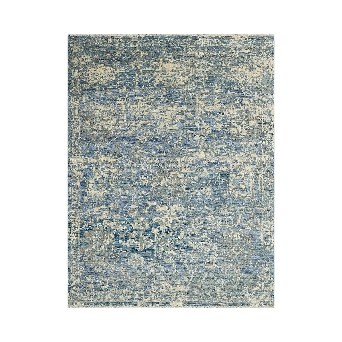 Hand Knotted Turkish Oushak Beige Wool Transitional Oriental Area Rug