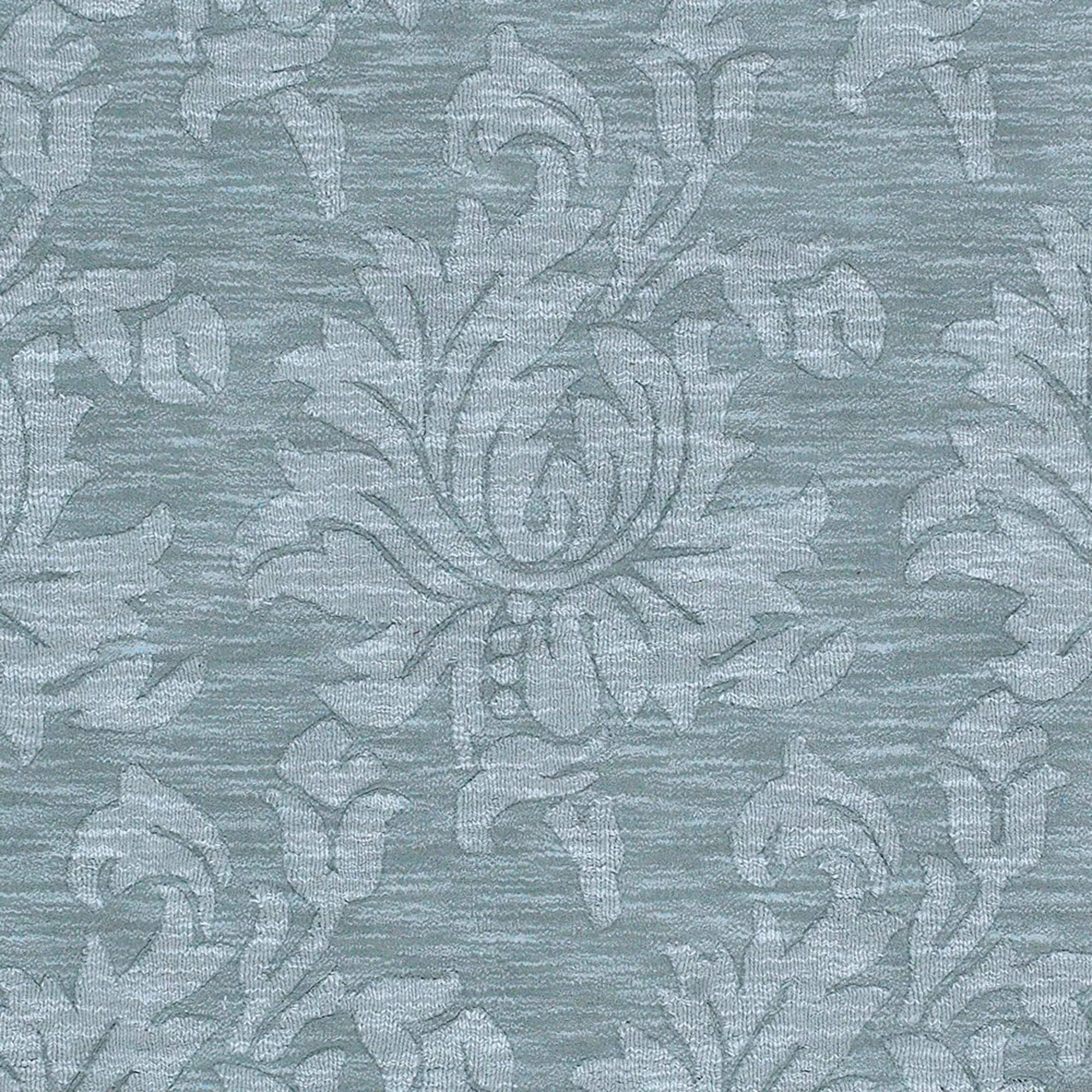 Hand Loomed Crete Casual Solid Tone-On-Tone Floral Wool Area Rug