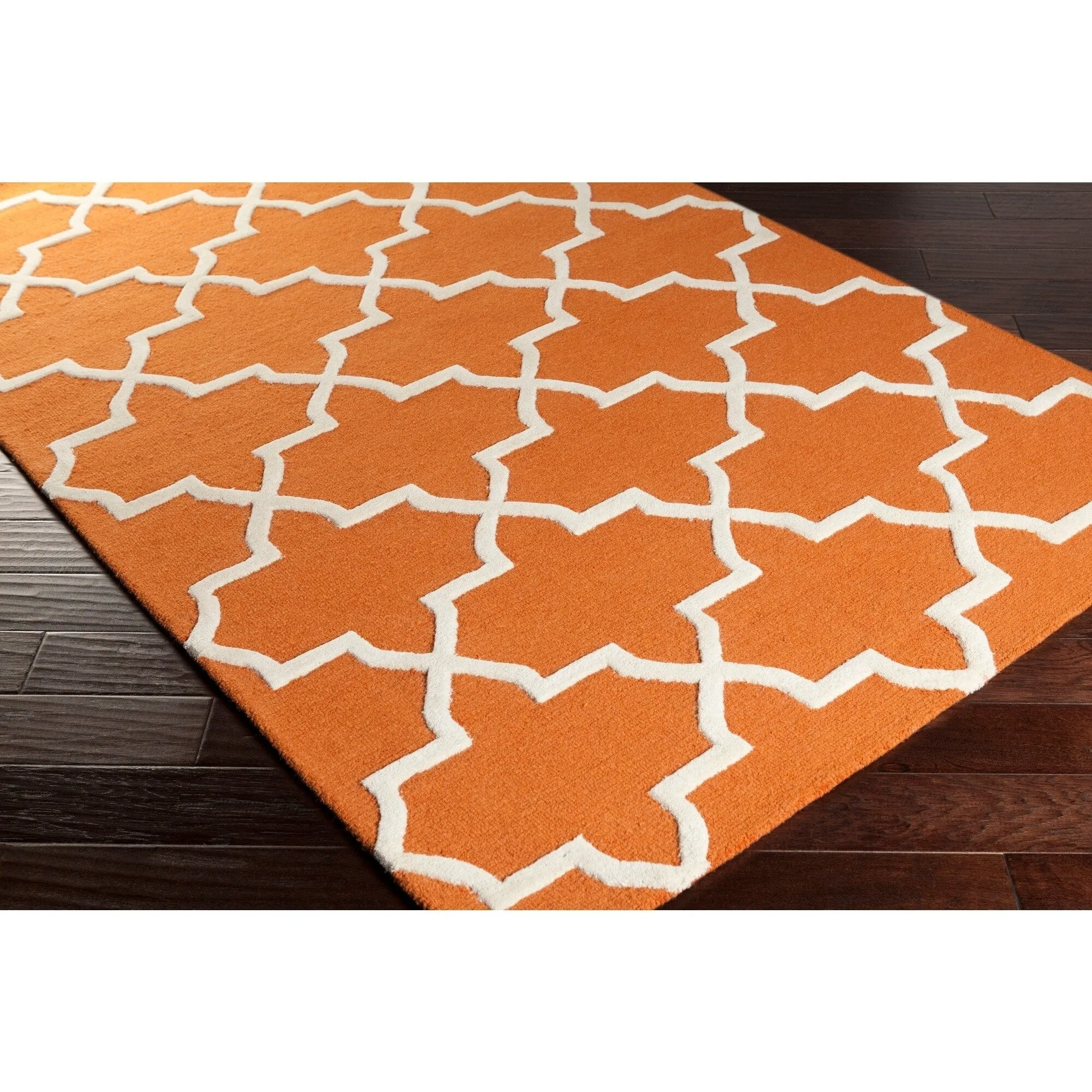 Hand-Tufted Adam Moroccan Tiled Wool Area Rug