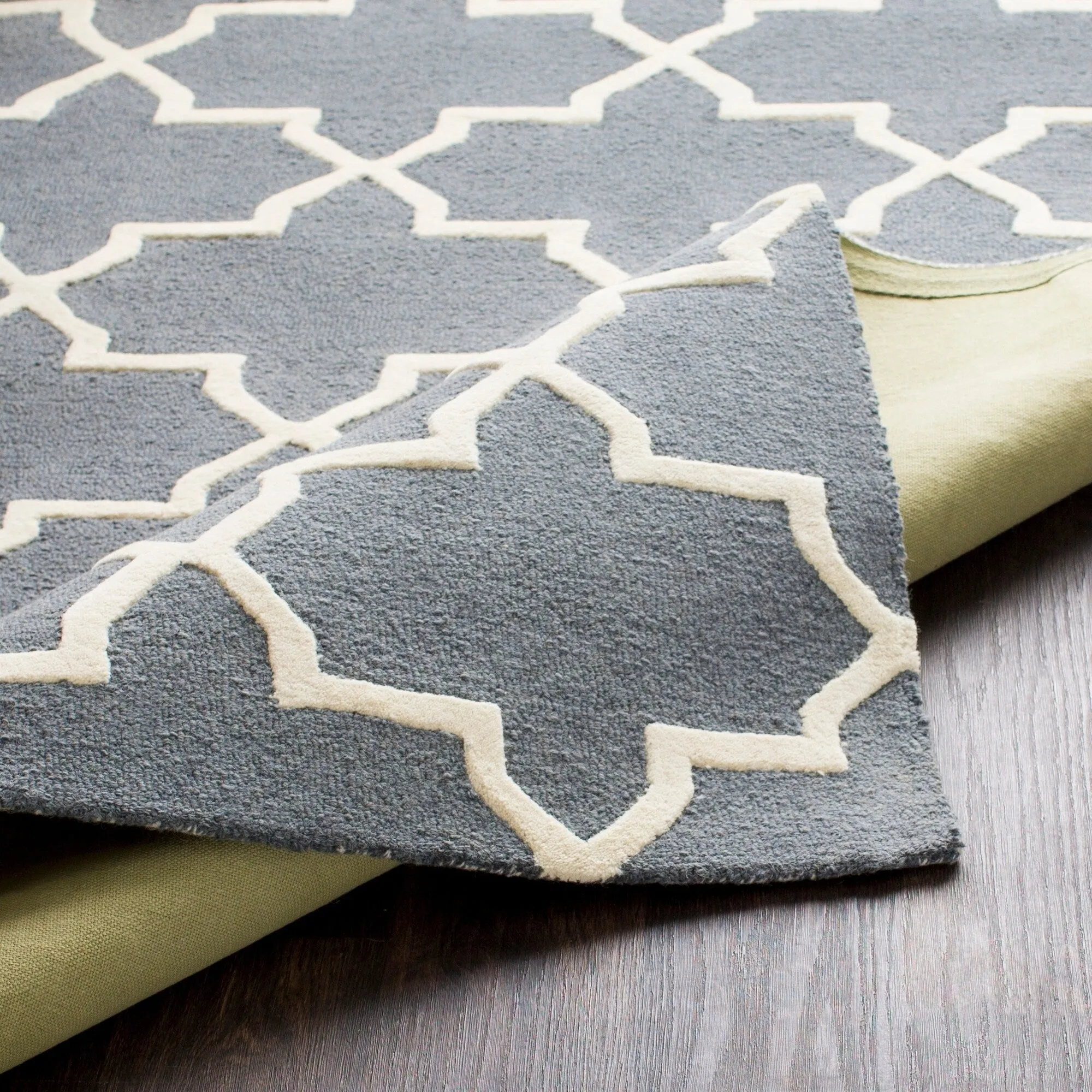 Hand-Tufted Adam Moroccan Tiled Wool Area Rug