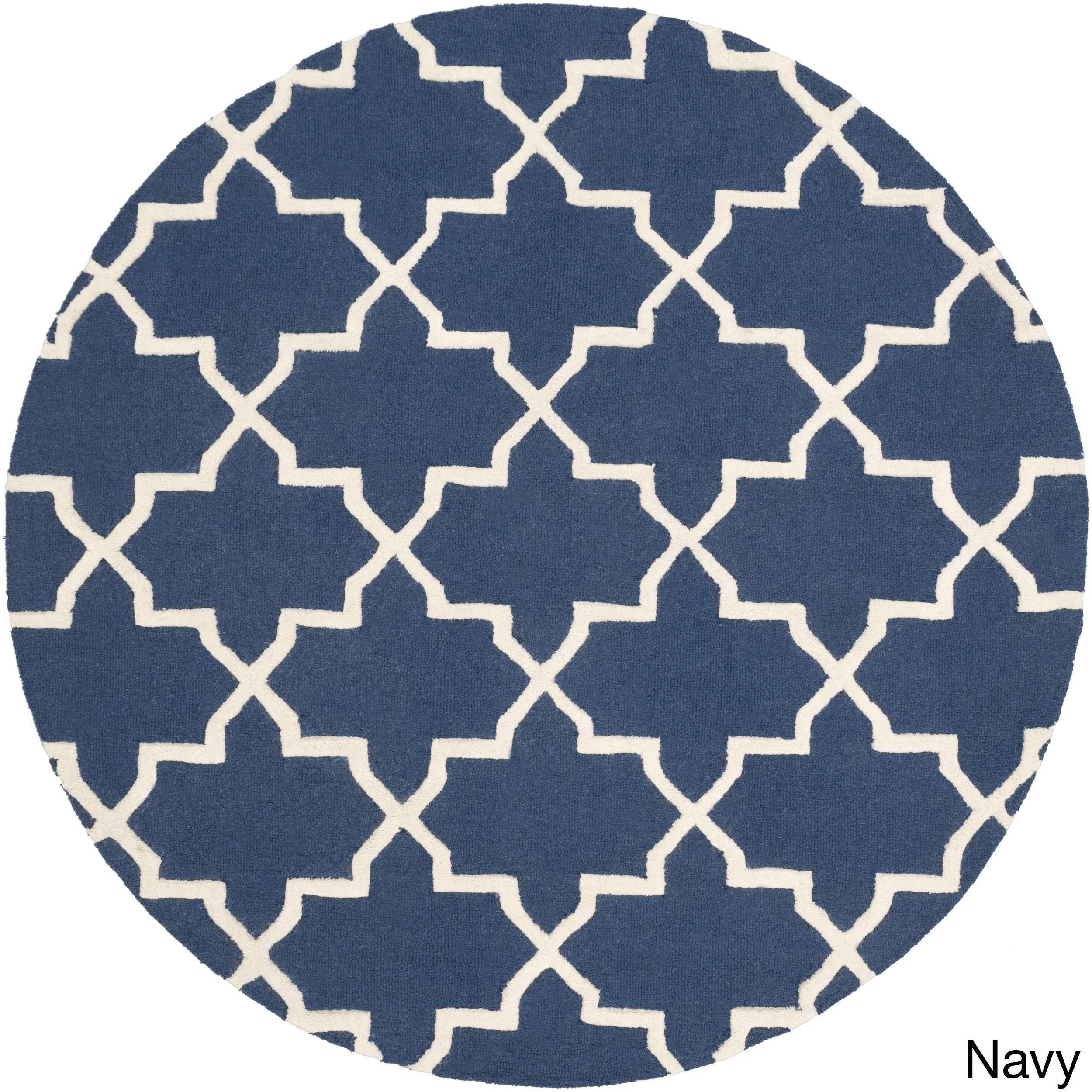 Hand-Tufted Adam Moroccan Tiled Wool Area Rug