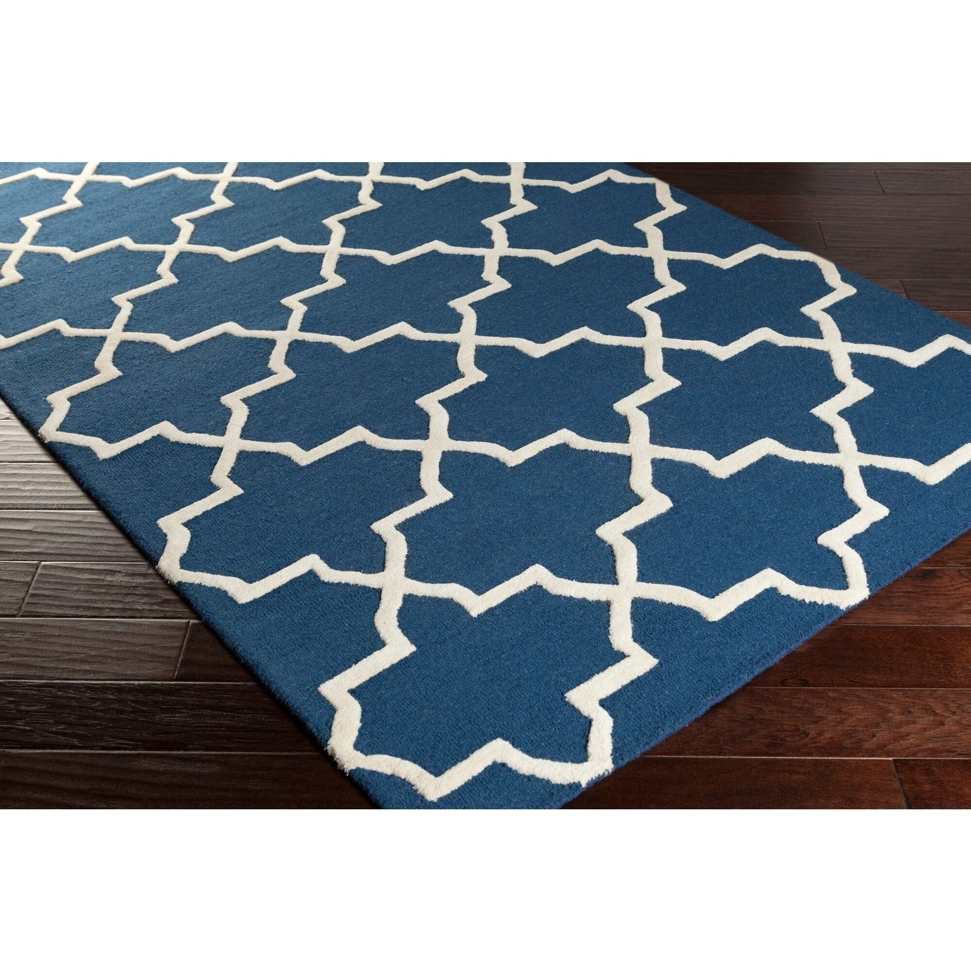 Hand-Tufted Adam Moroccan Tiled Wool Area Rug