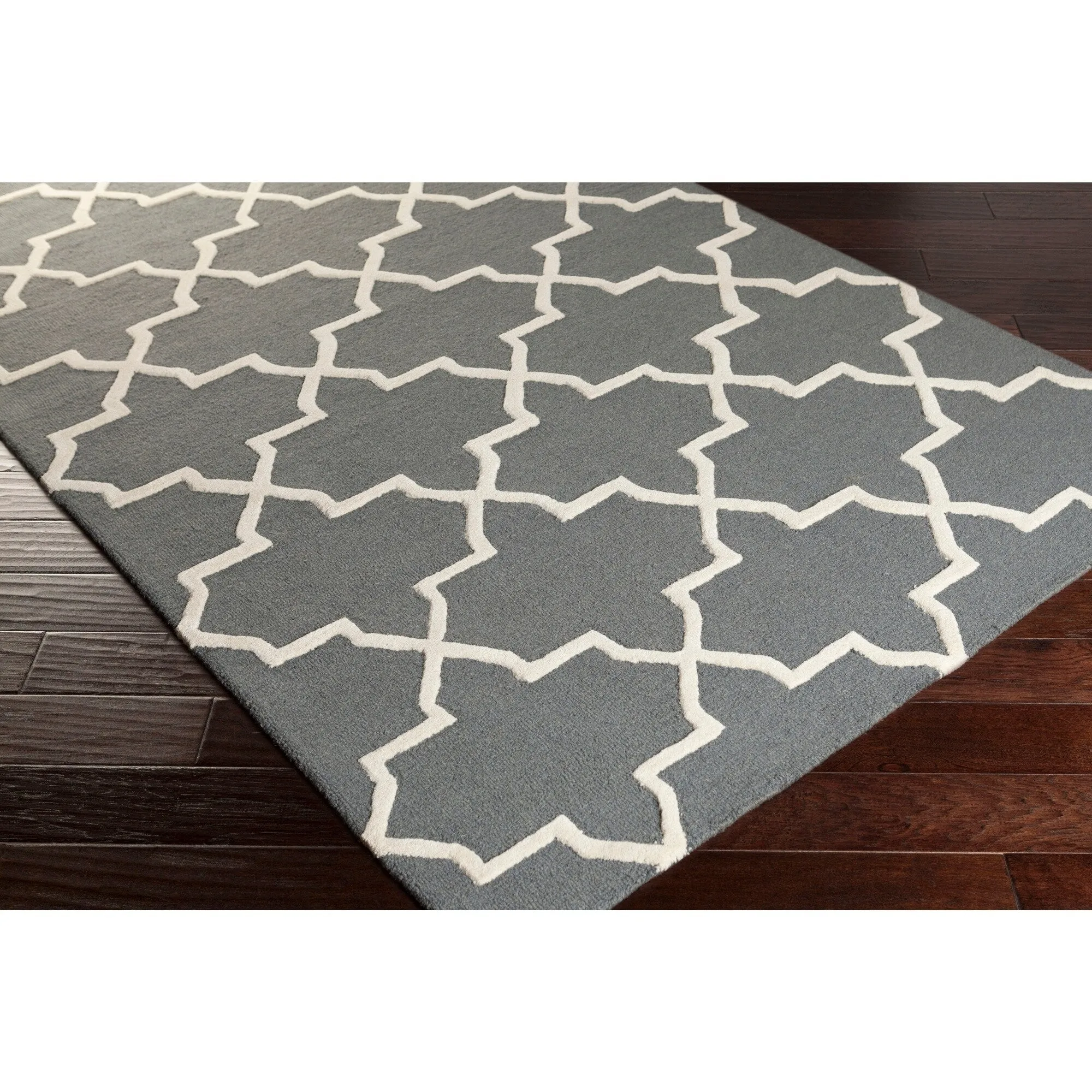 Hand-Tufted Adam Moroccan Tiled Wool Area Rug