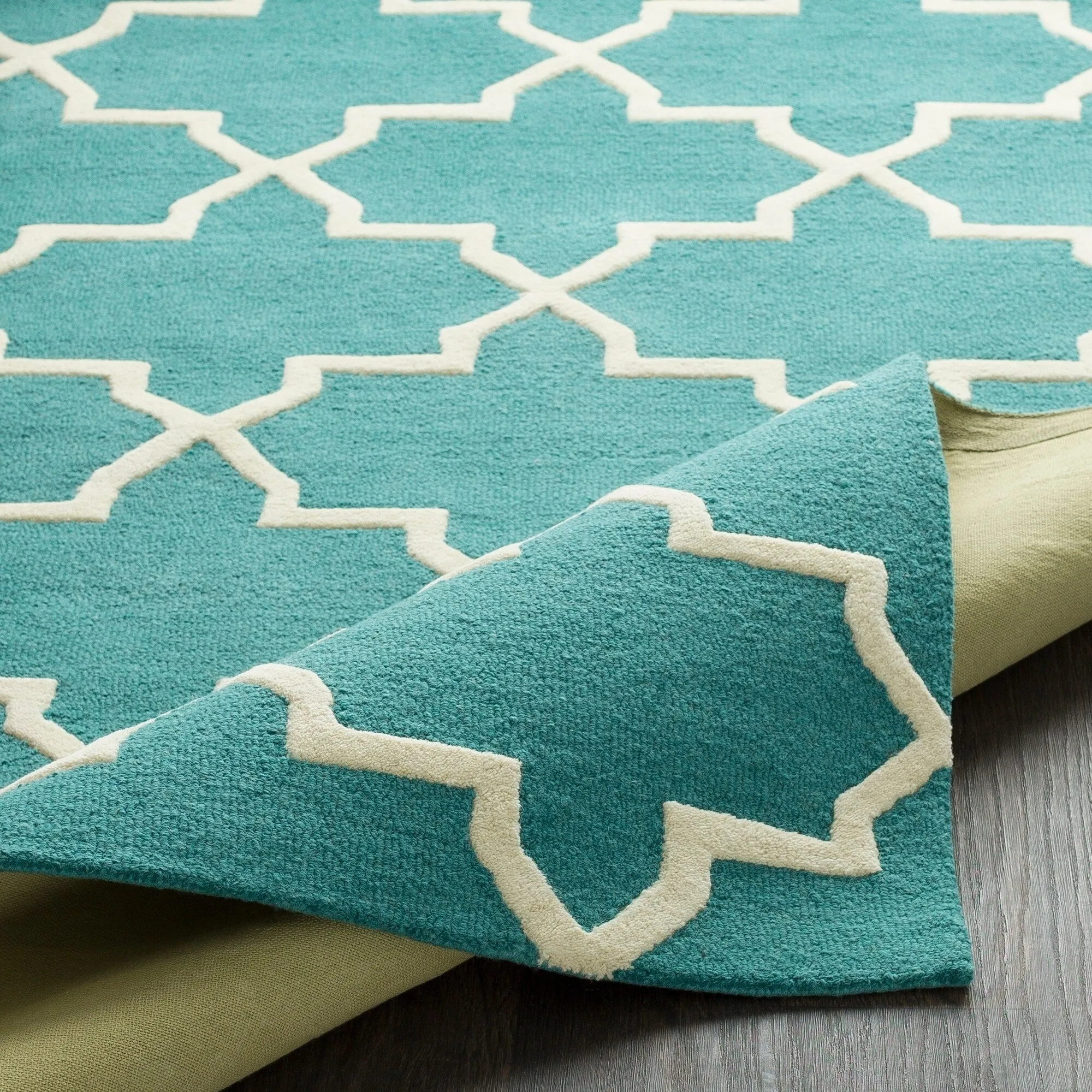 Hand-Tufted Adam Moroccan Tiled Wool Area Rug