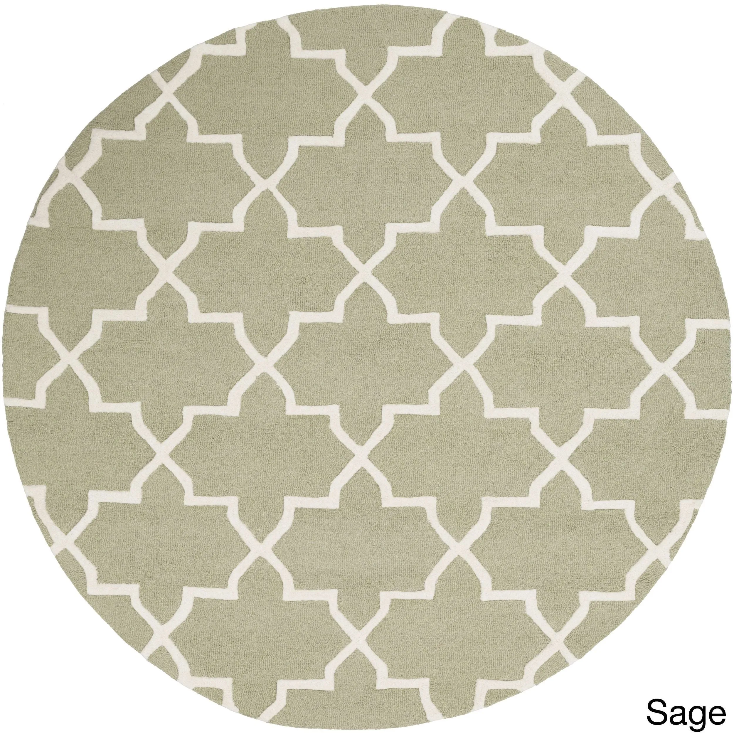Hand-Tufted Adam Moroccan Tiled Wool Area Rug