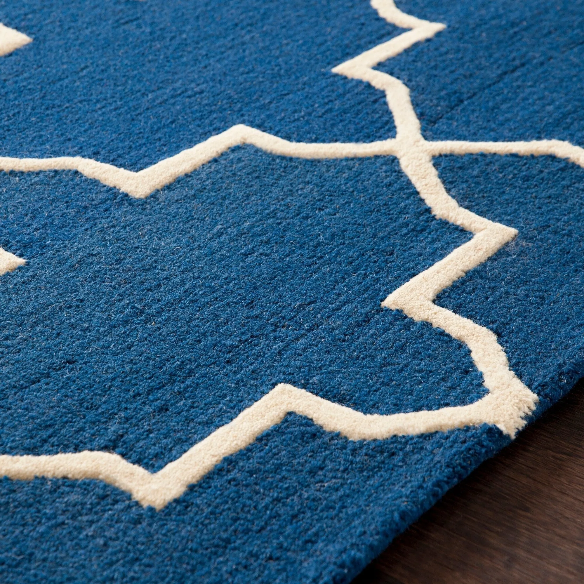 Hand-Tufted Adam Moroccan Tiled Wool Area Rug