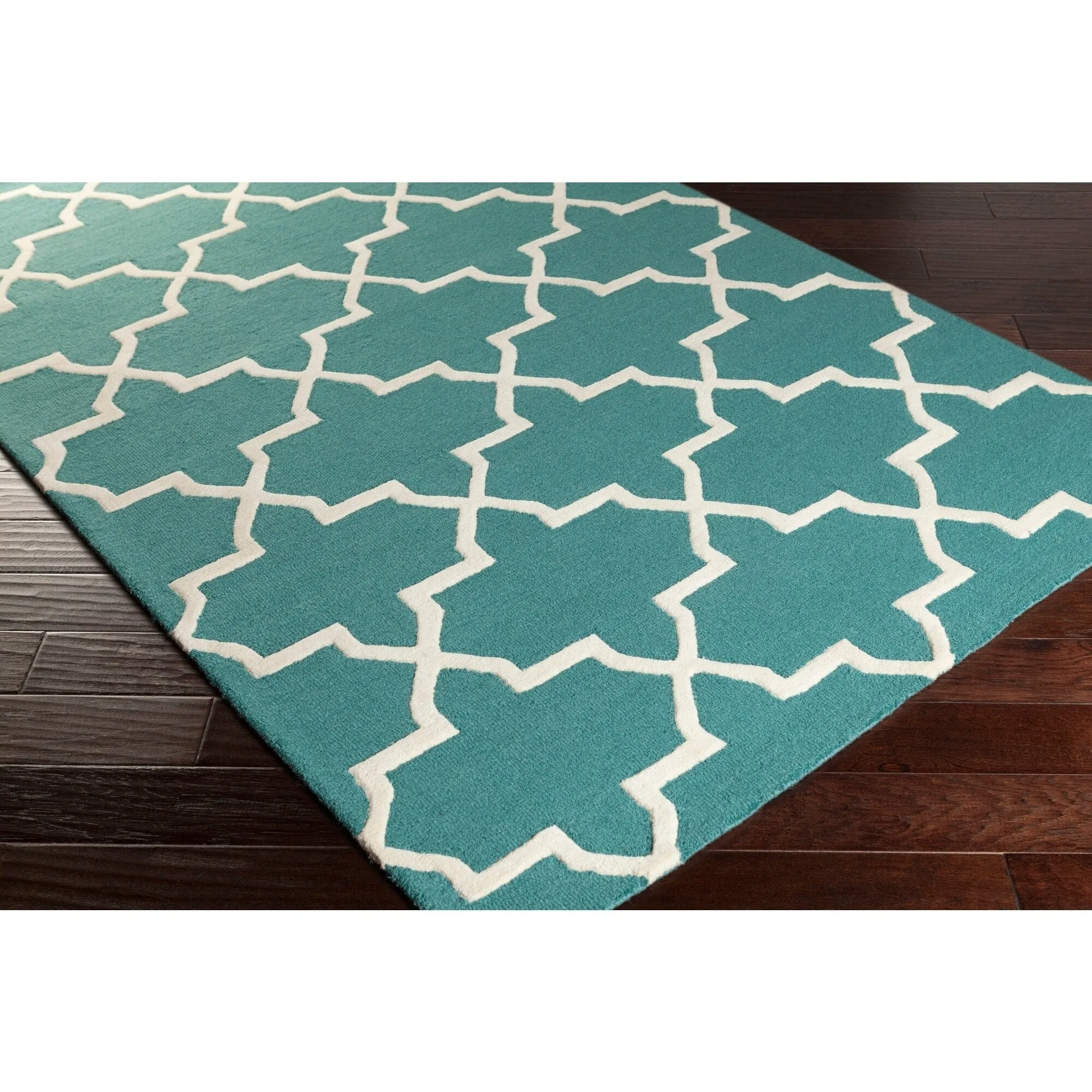 Hand-Tufted Adam Moroccan Tiled Wool Area Rug