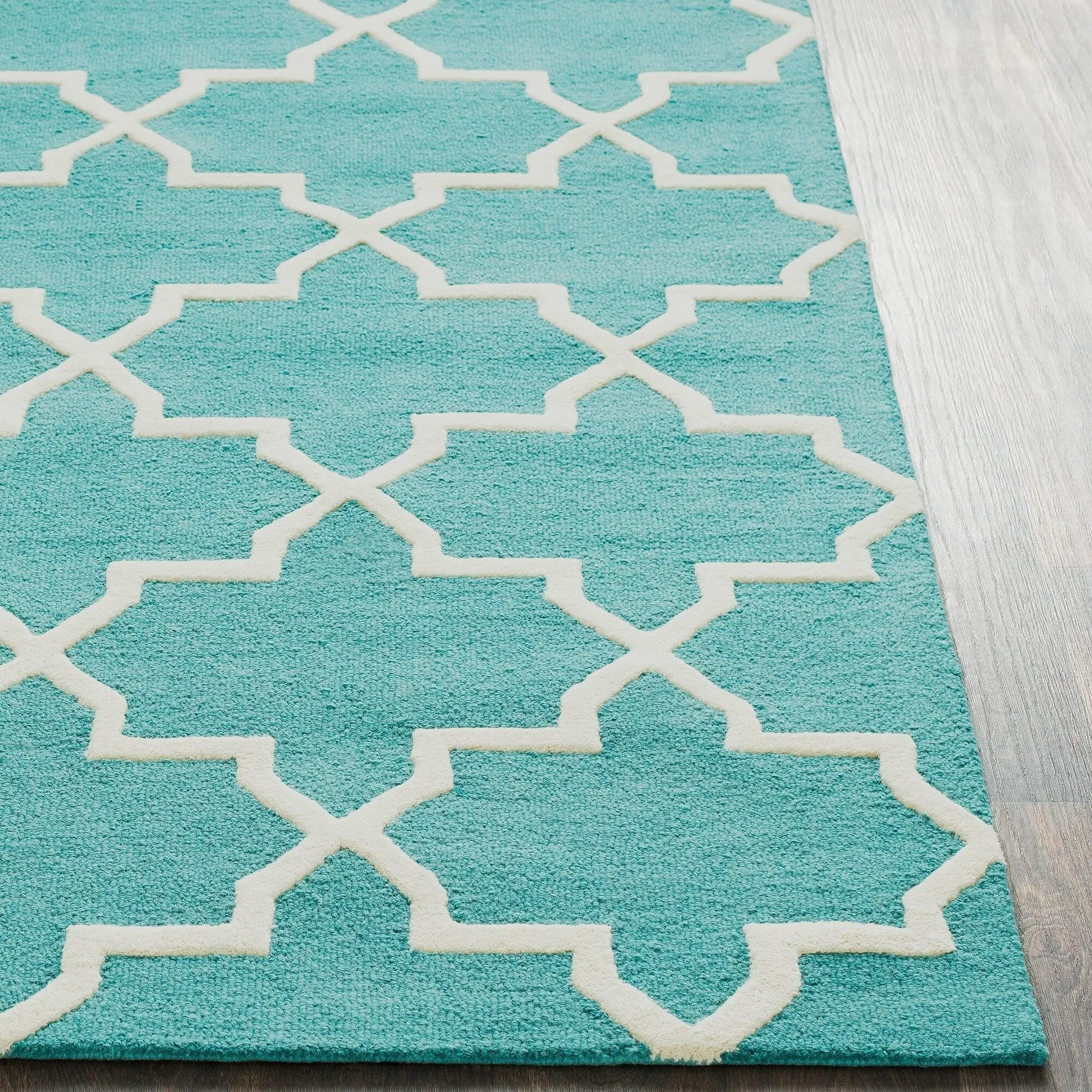 Hand-Tufted Adam Moroccan Tiled Wool Area Rug