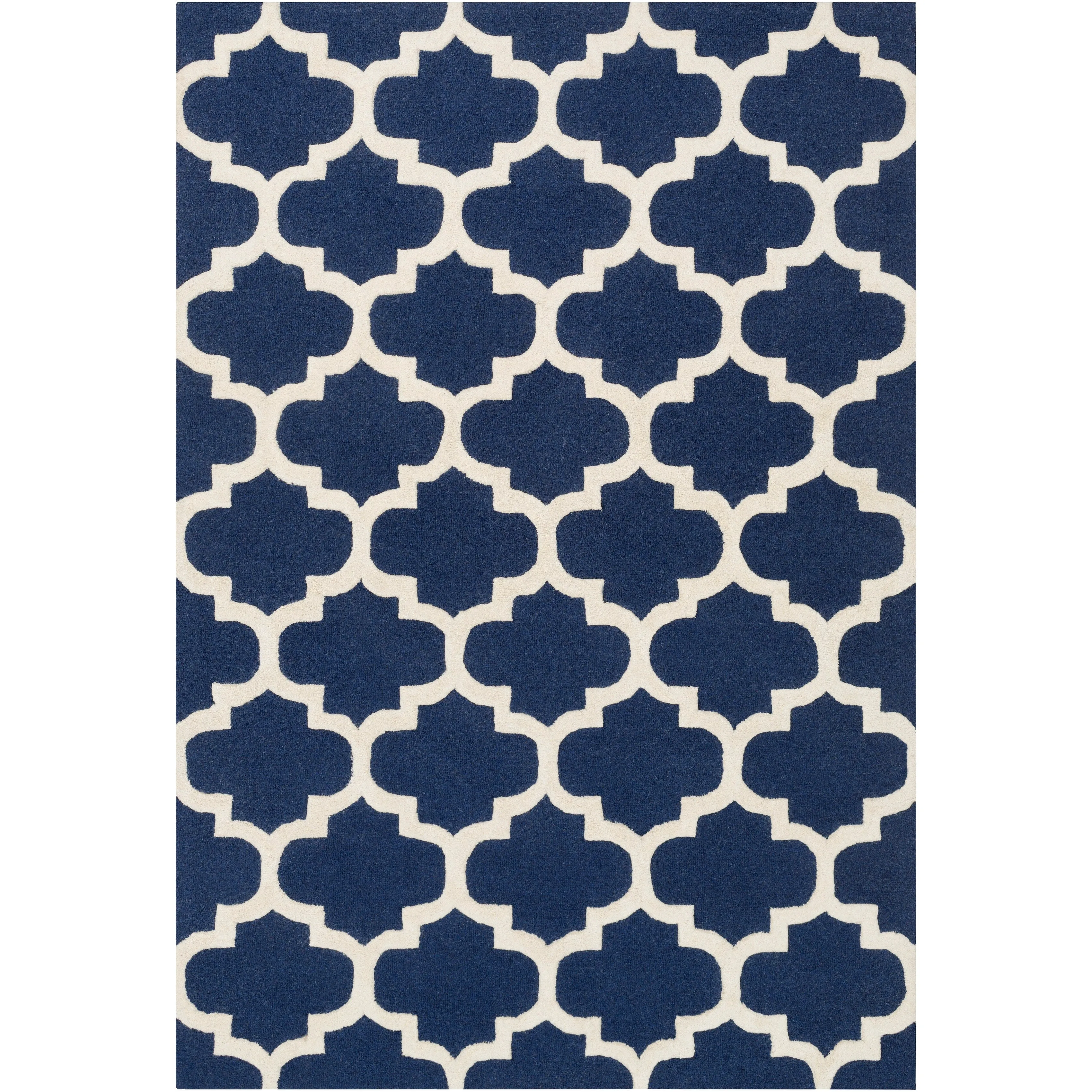 Hand-Tufted Alai Moroccan Trellis Wool Rug