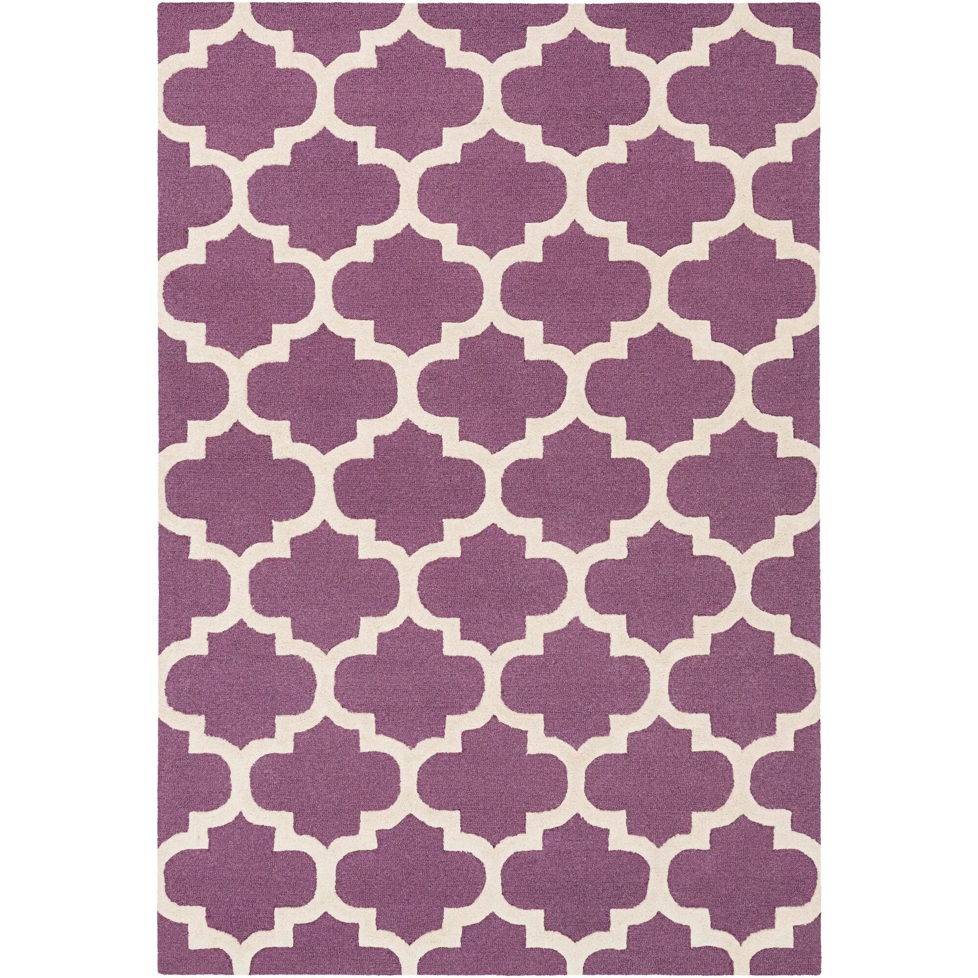 Hand-Tufted Alai Moroccan Trellis Wool Rug