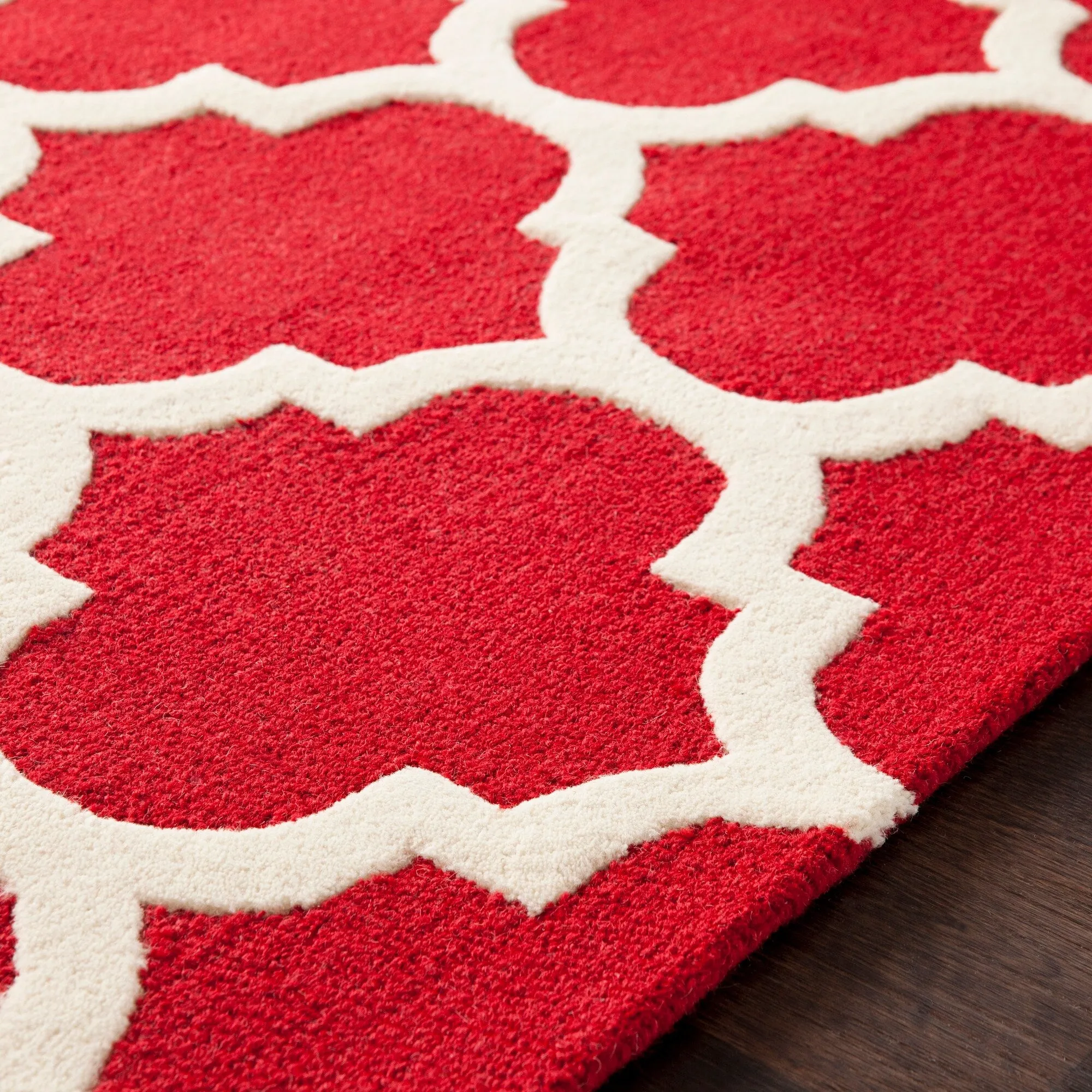 Hand-Tufted Alai Moroccan Trellis Wool Rug