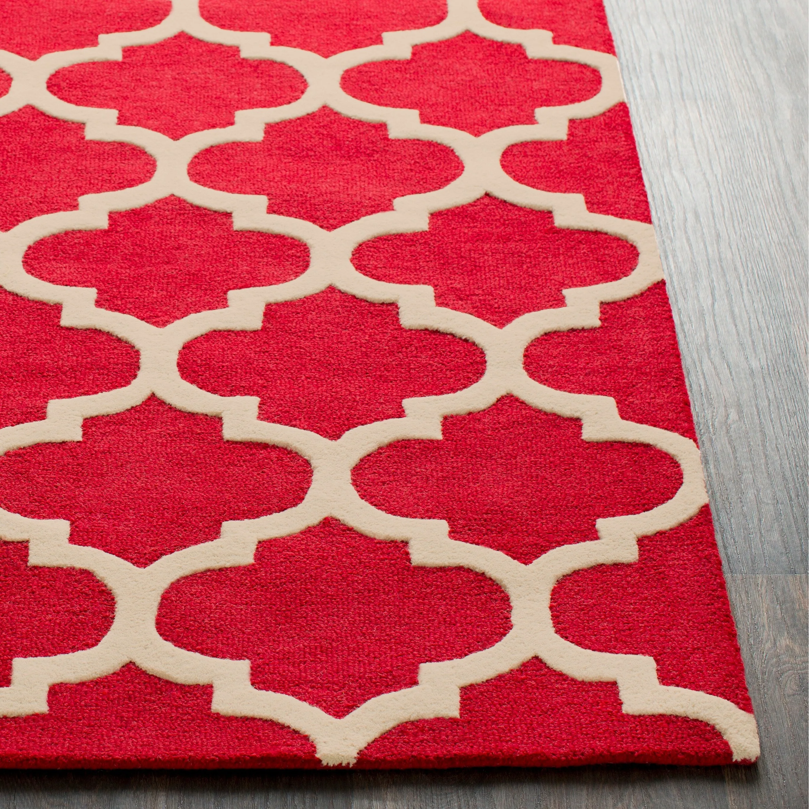 Hand-Tufted Alai Moroccan Trellis Wool Rug