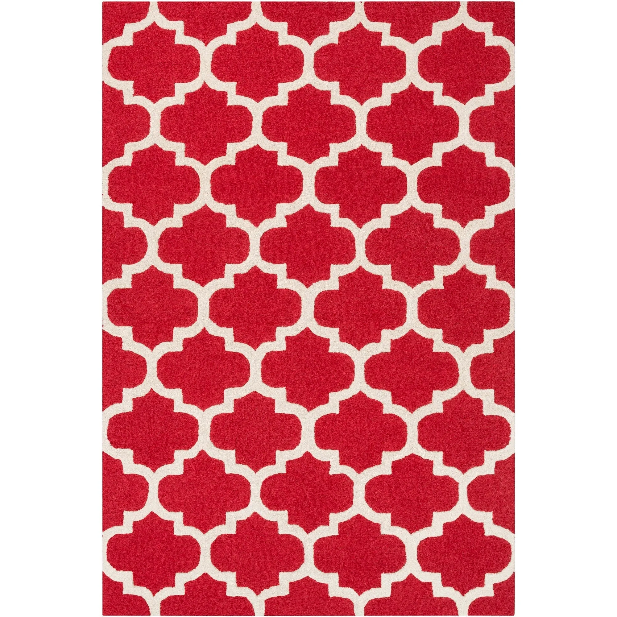 Hand-Tufted Alai Moroccan Trellis Wool Rug