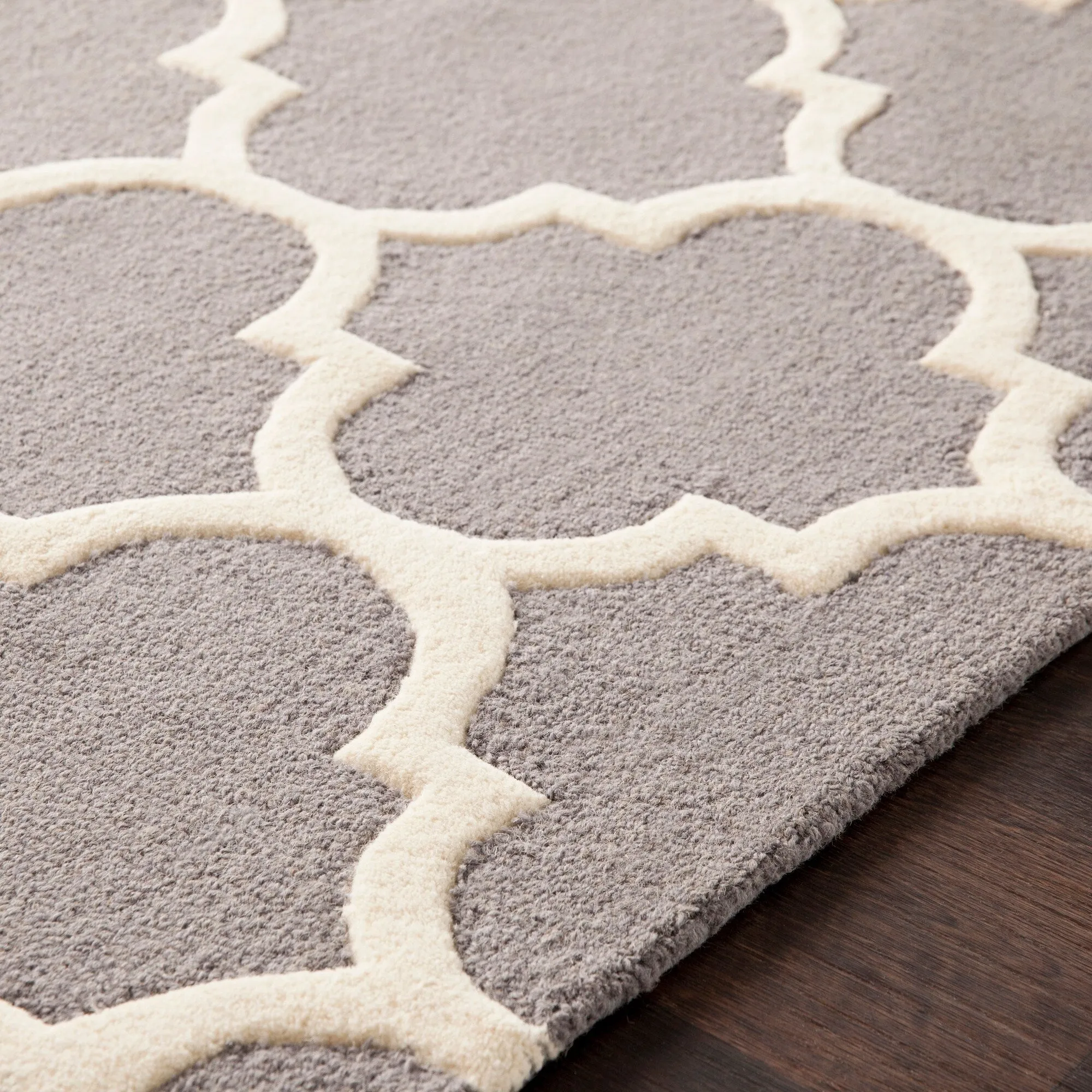 Hand-Tufted Alai Moroccan Trellis Wool Rug