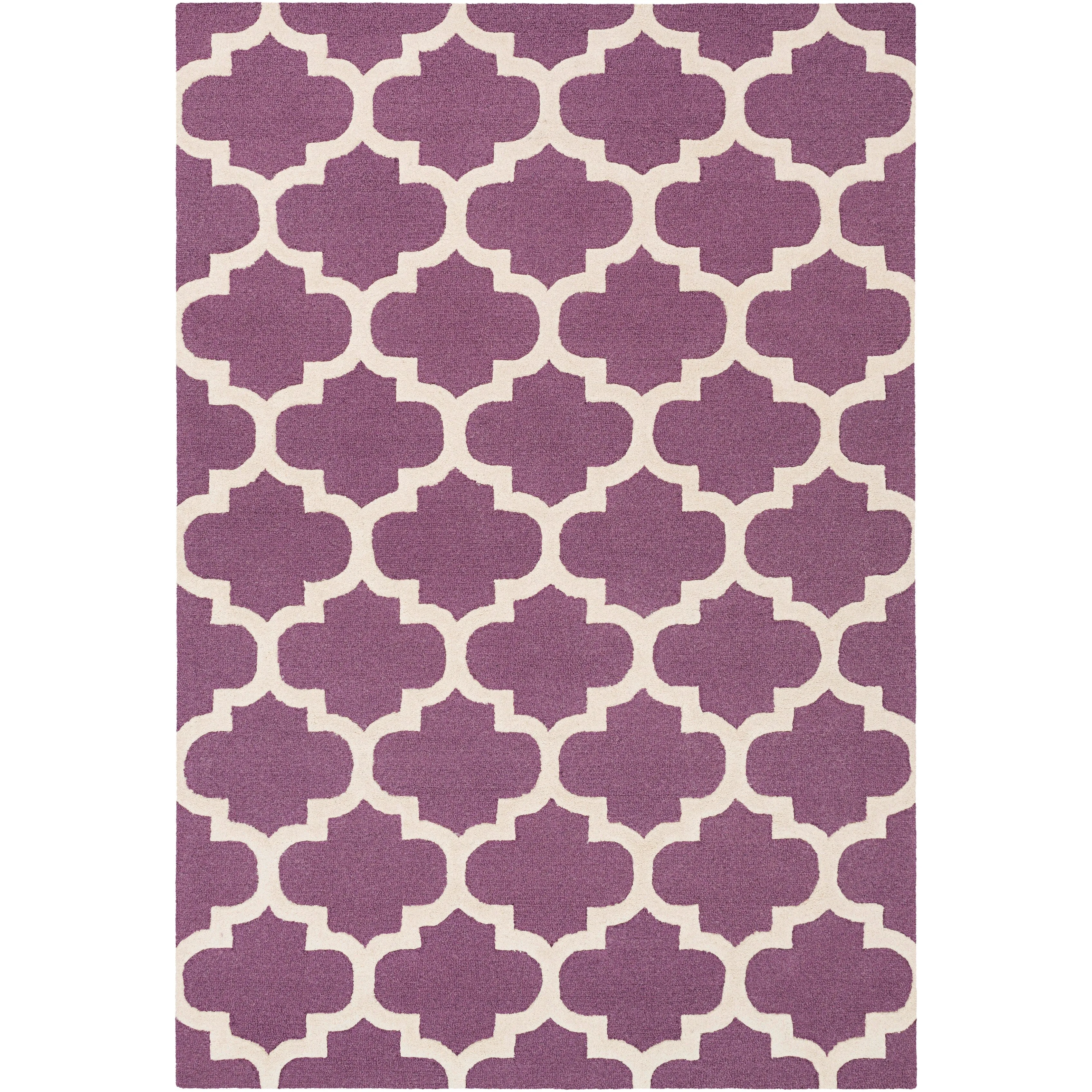 Hand-Tufted Alai Moroccan Trellis Wool Rug