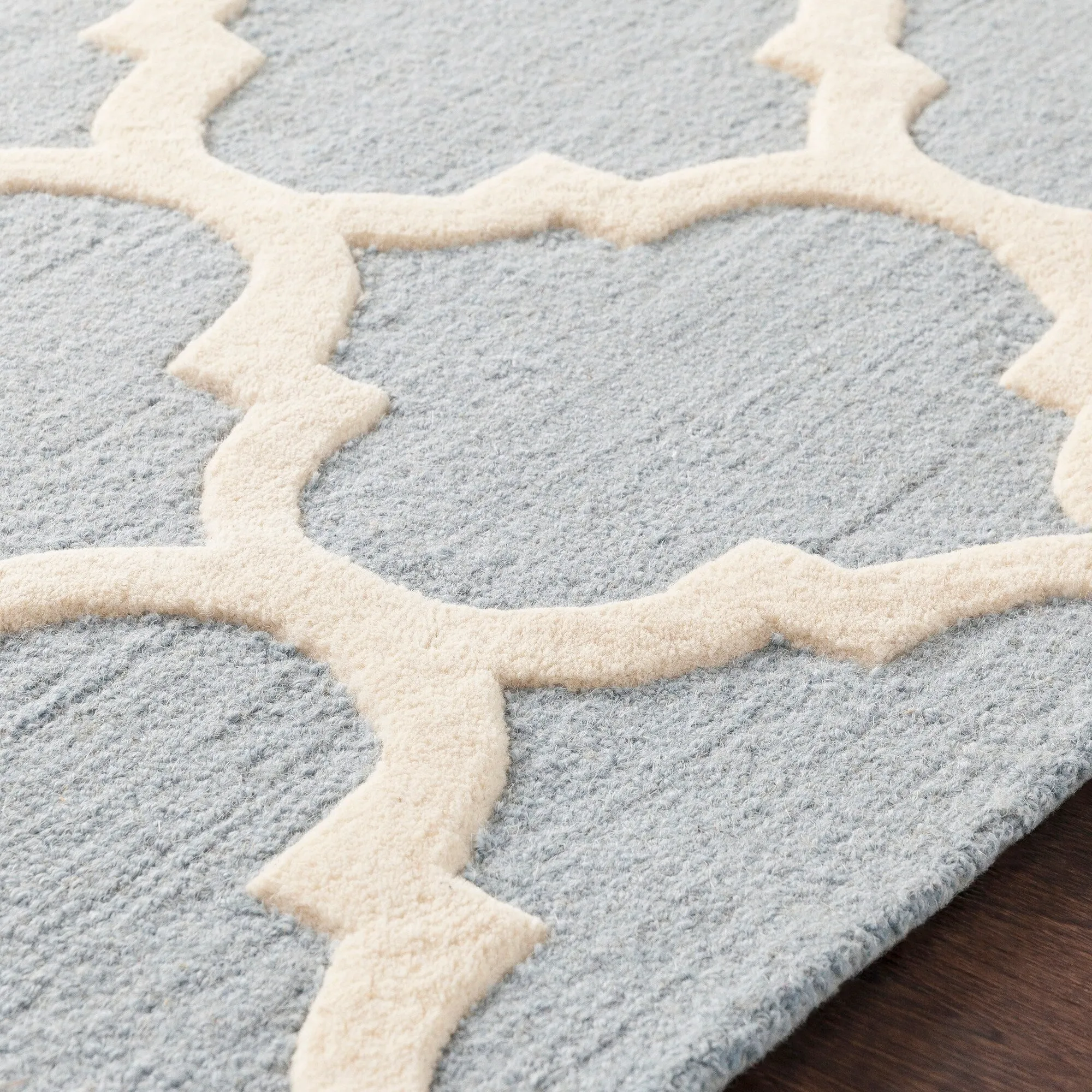 Hand-Tufted Alai Moroccan Trellis Wool Rug