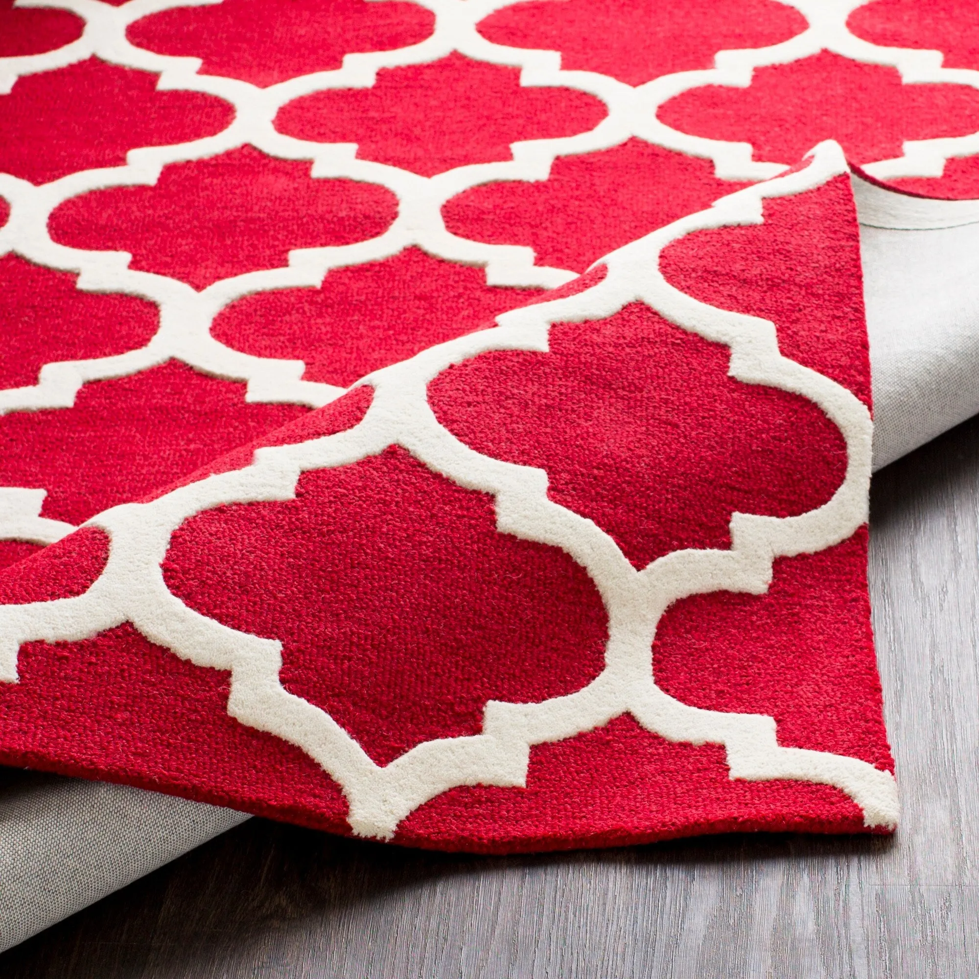 Hand-Tufted Alai Moroccan Trellis Wool Rug