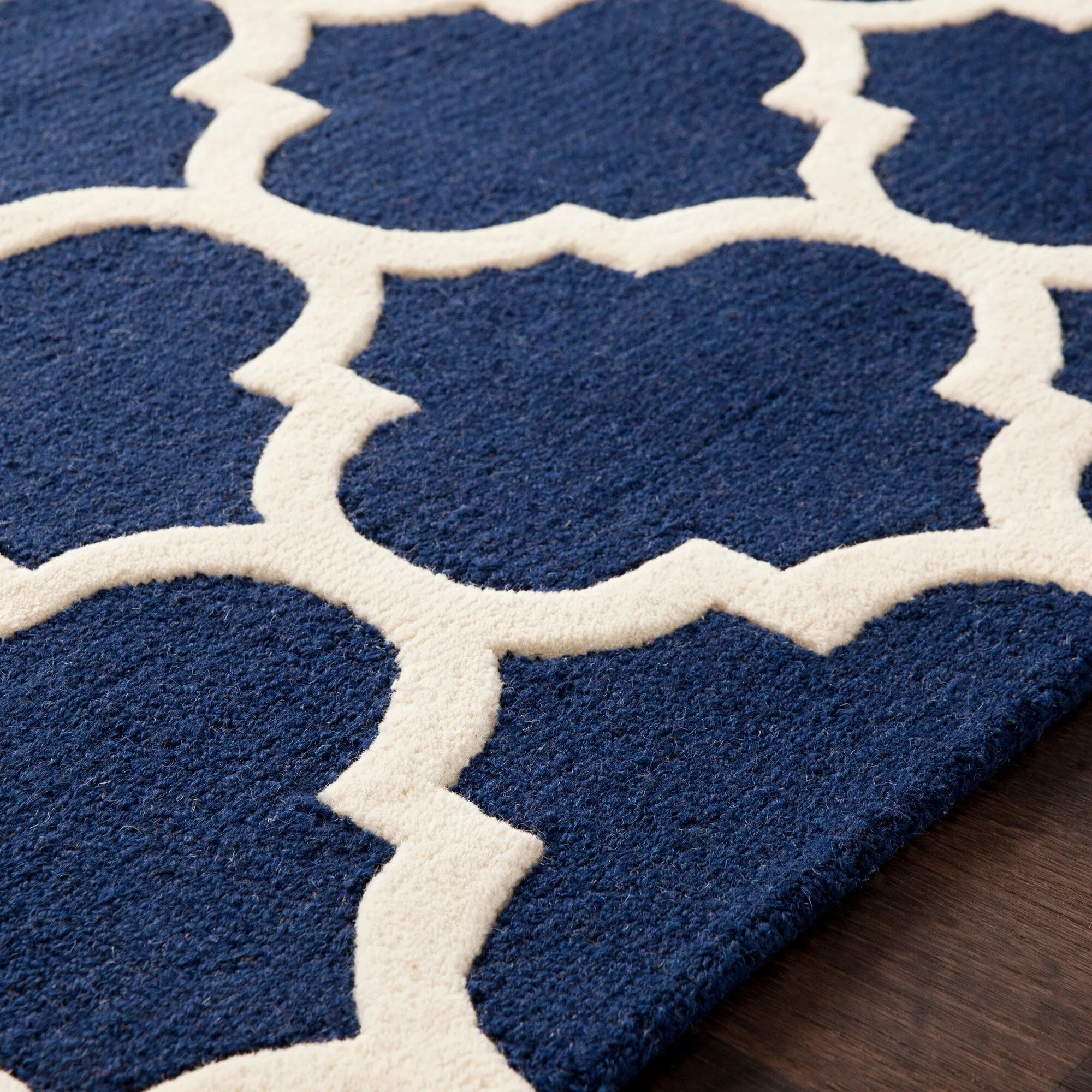 Hand-Tufted Alai Moroccan Trellis Wool Rug