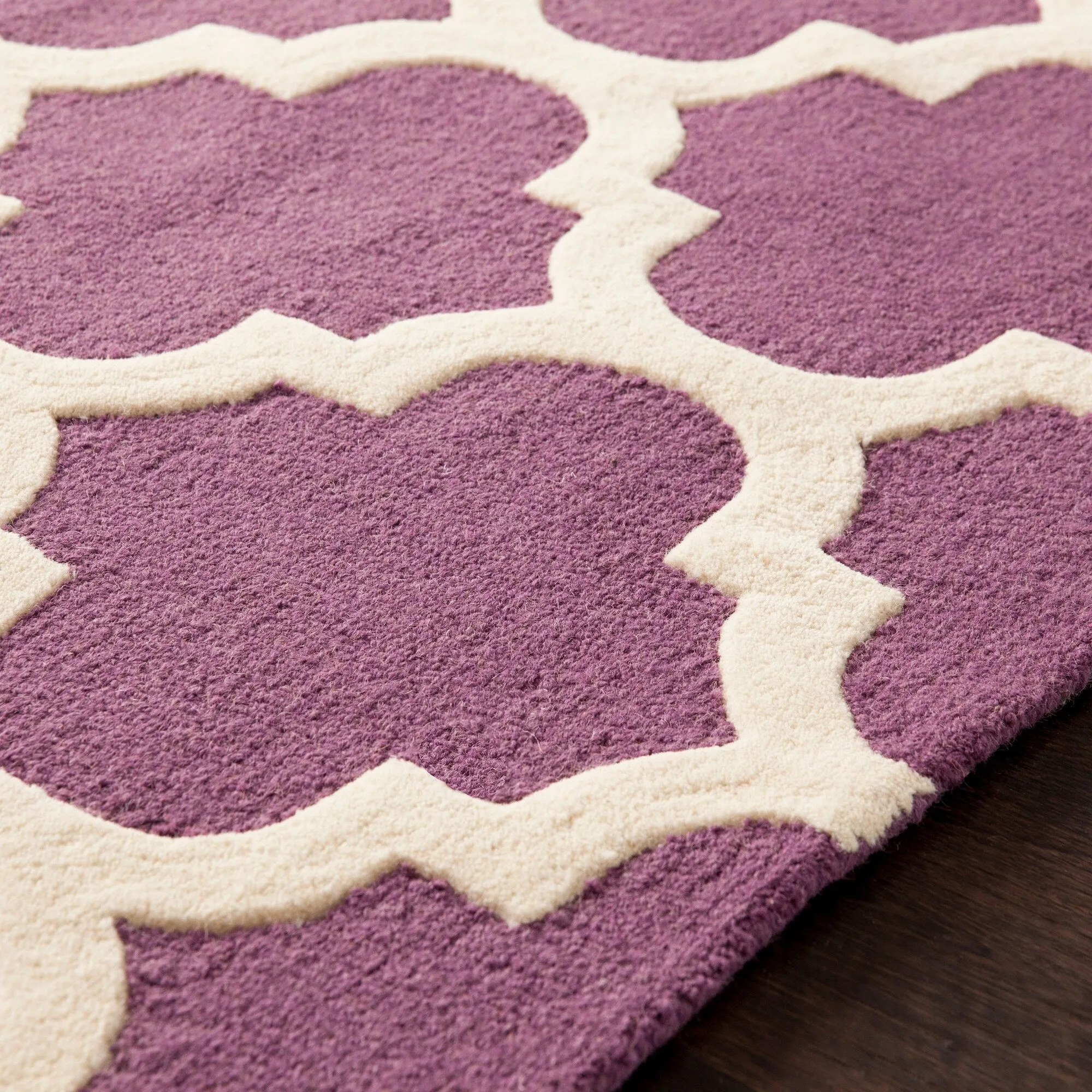Hand-Tufted Alai Moroccan Trellis Wool Rug