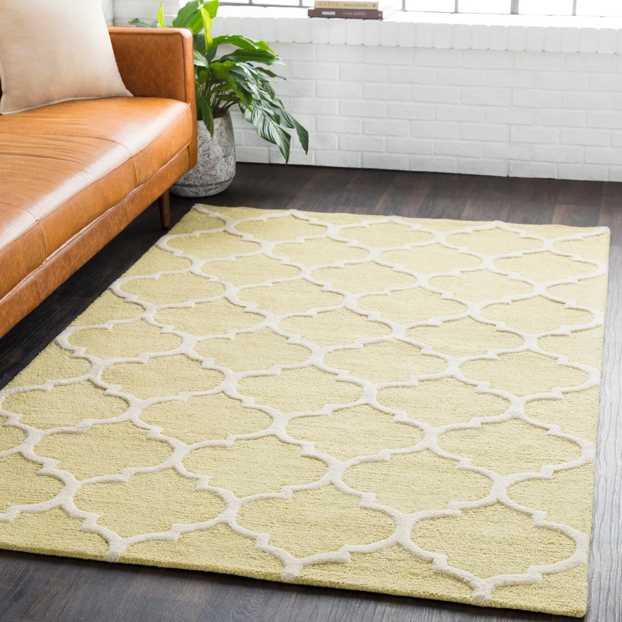 Hand-Tufted Alai Moroccan Trellis Wool Rug