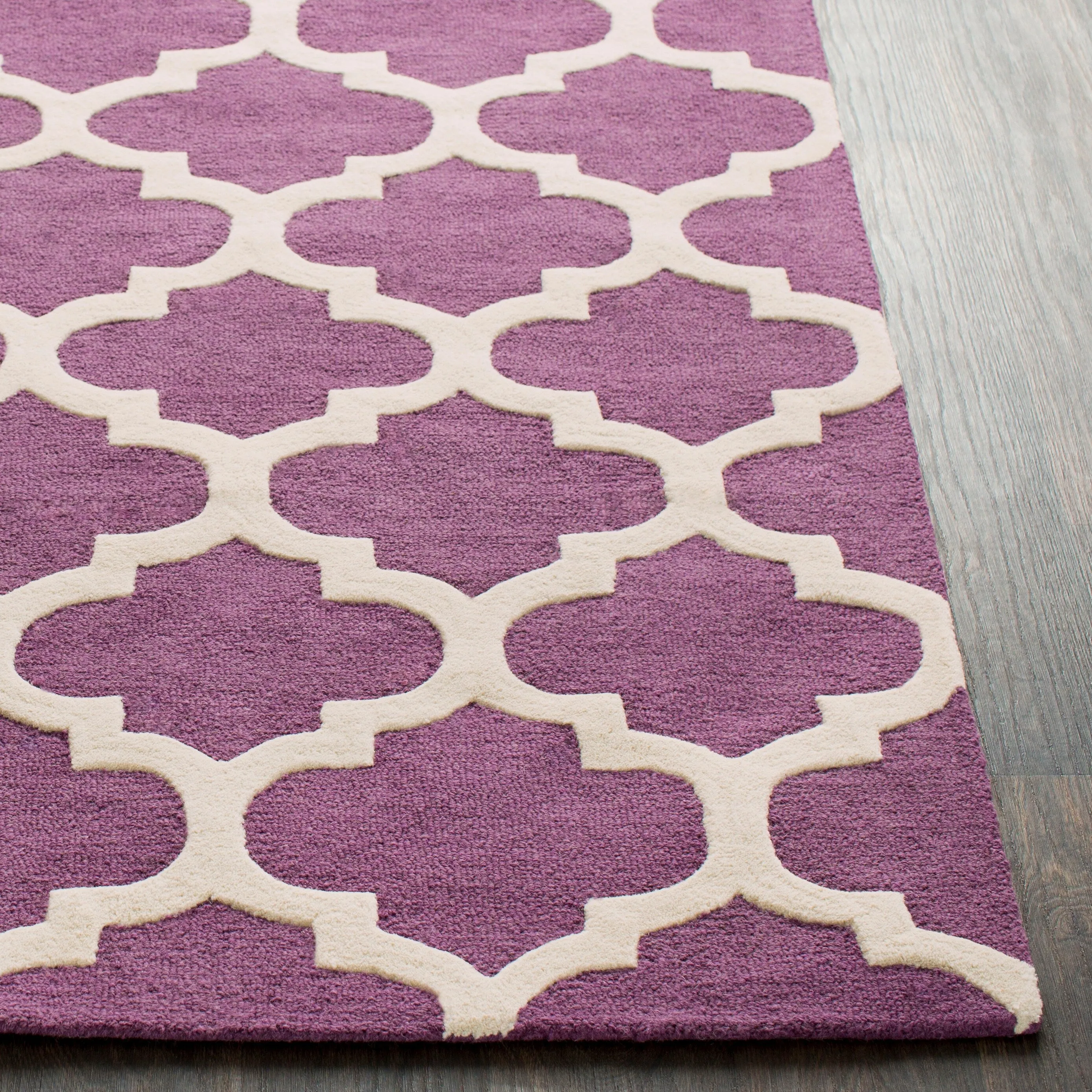 Hand-Tufted Alai Moroccan Trellis Wool Rug