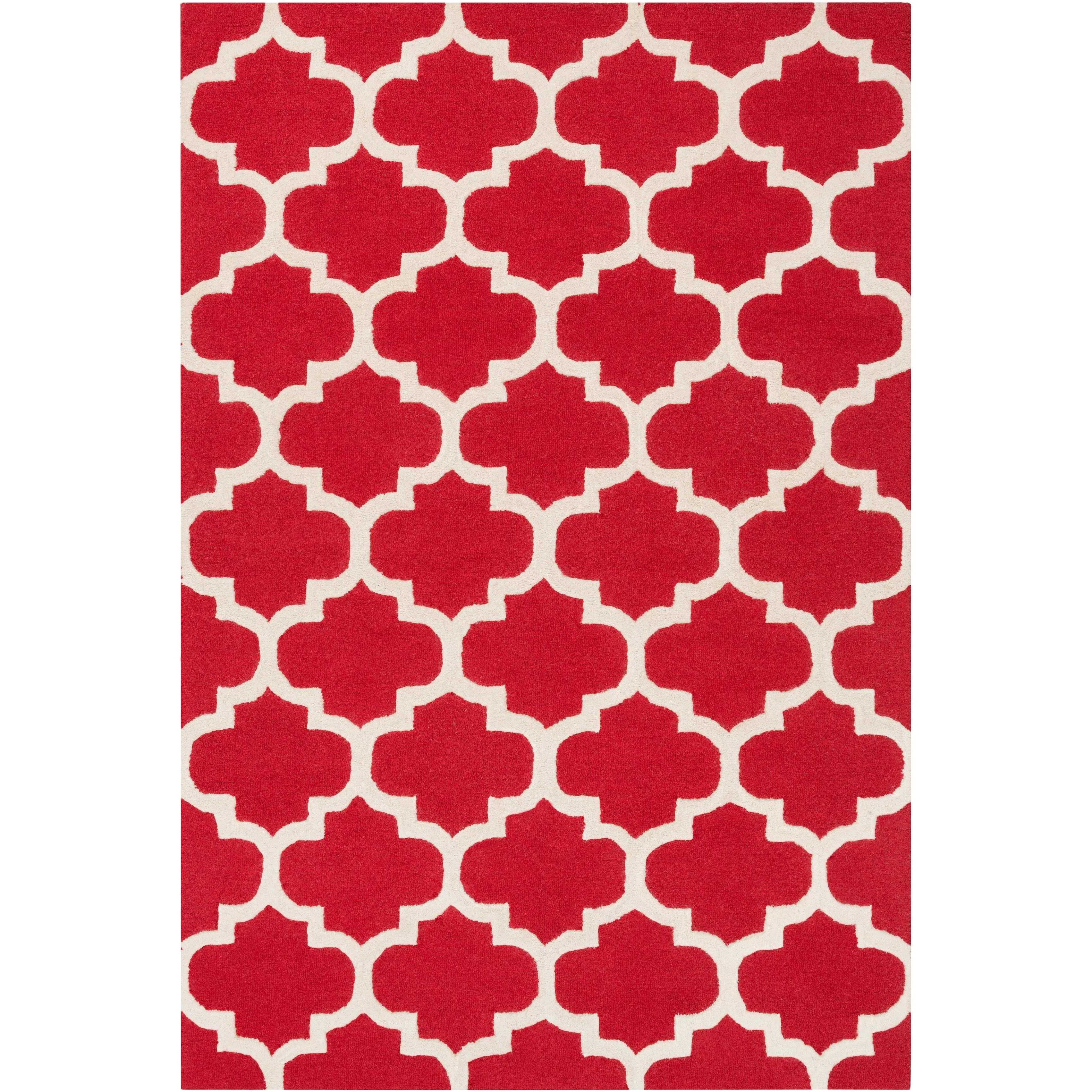 Hand-Tufted Alai Moroccan Trellis Wool Rug
