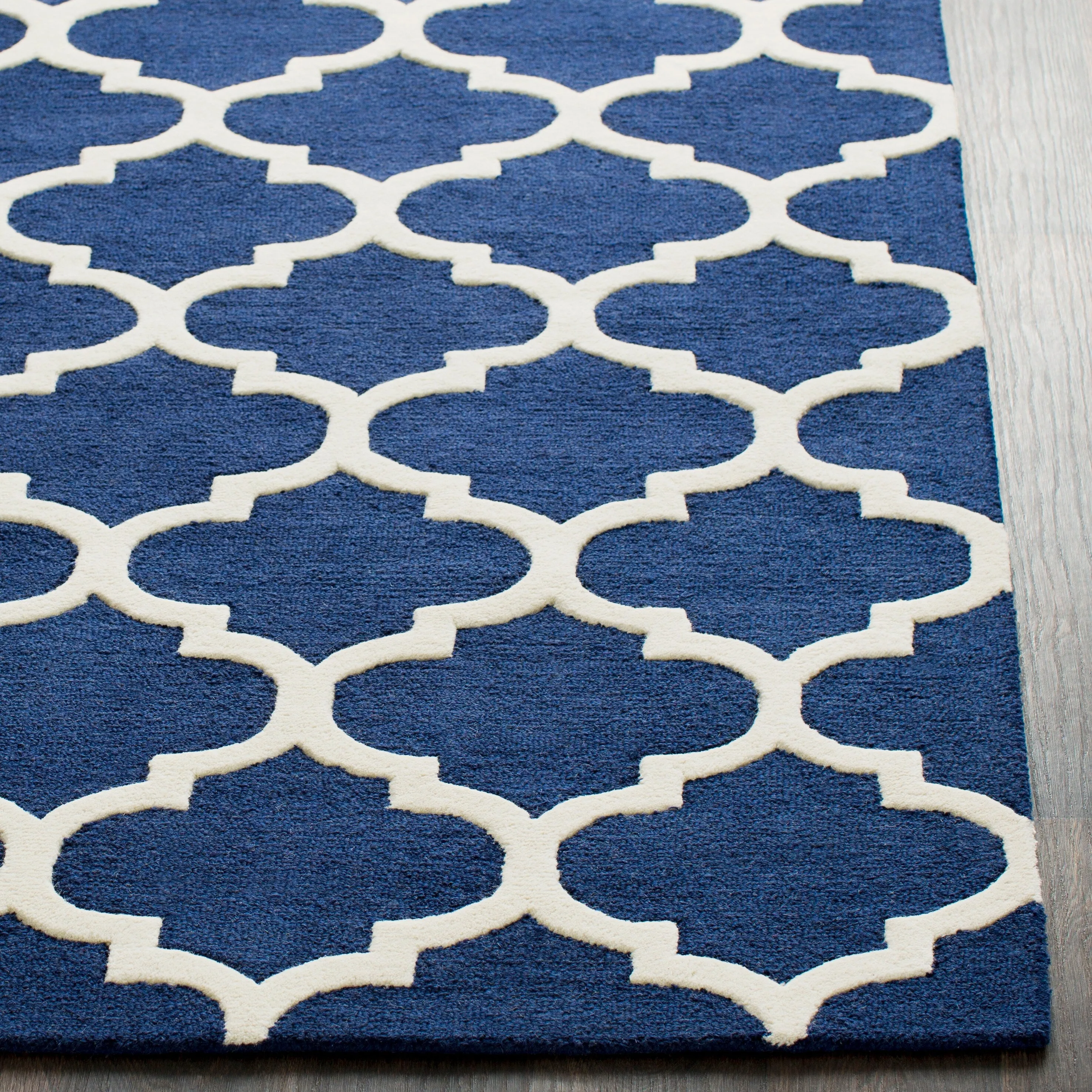Hand-Tufted Alai Moroccan Trellis Wool Rug