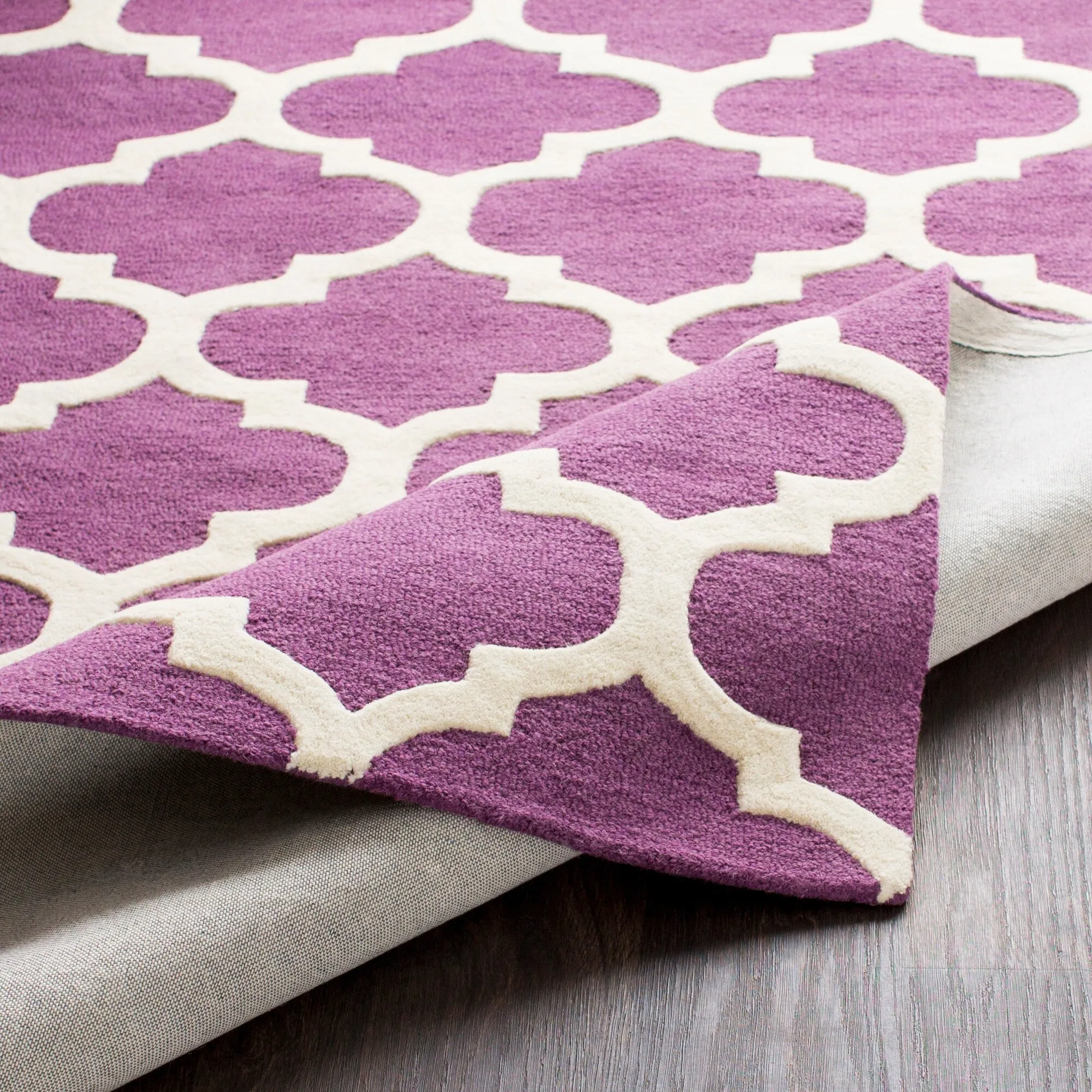 Hand-Tufted Alai Moroccan Trellis Wool Rug