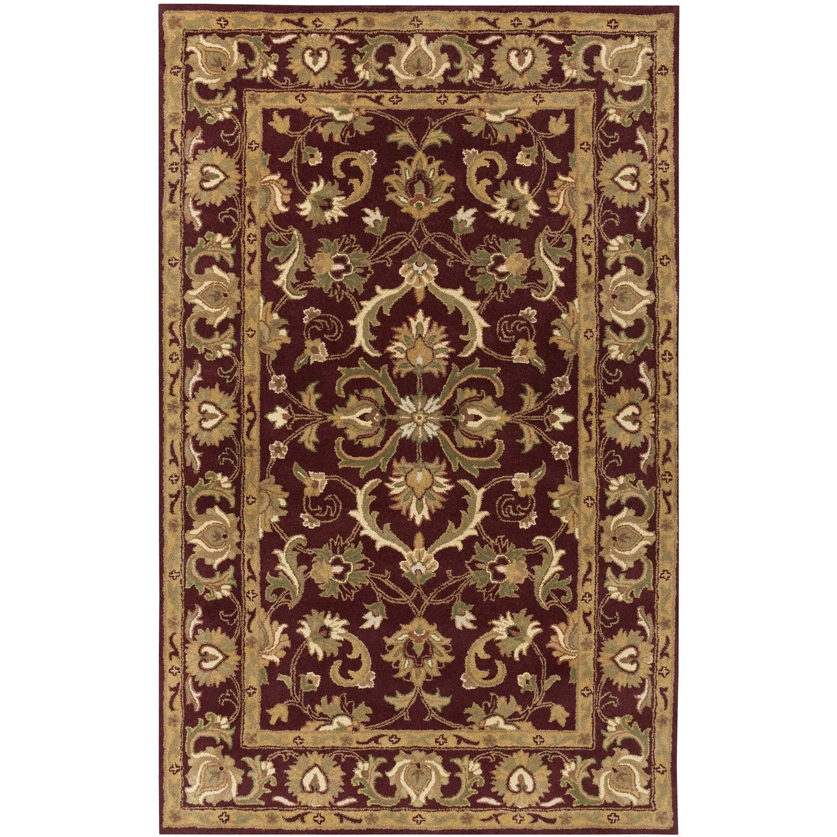 Hand-Tufted Cillian Traditional Bordered Wool Rug