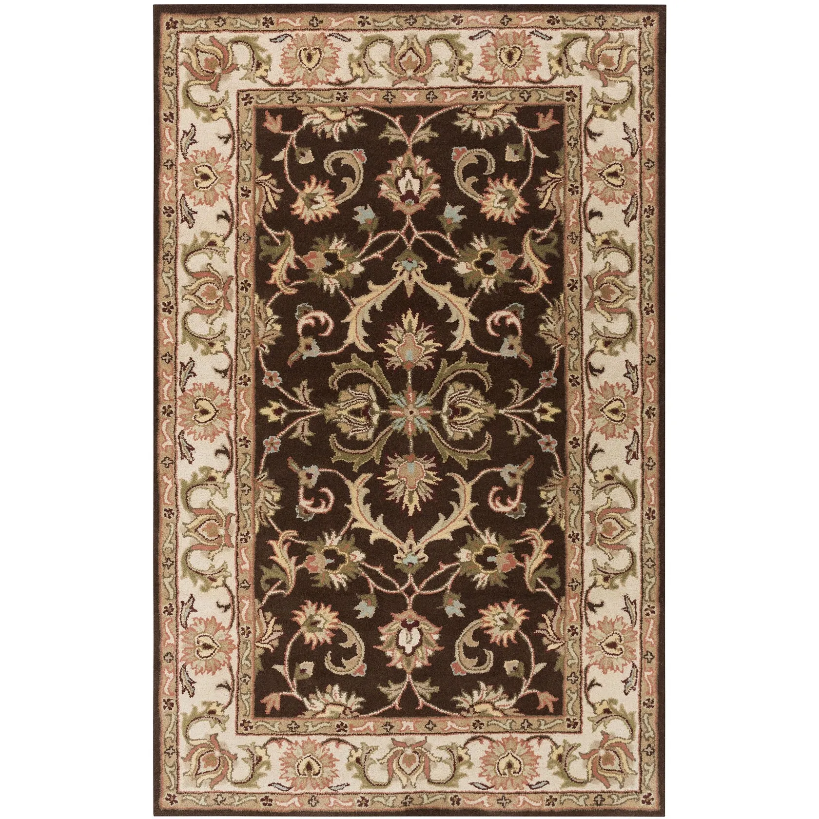 Hand-Tufted Cillian Traditional Bordered Wool Rug
