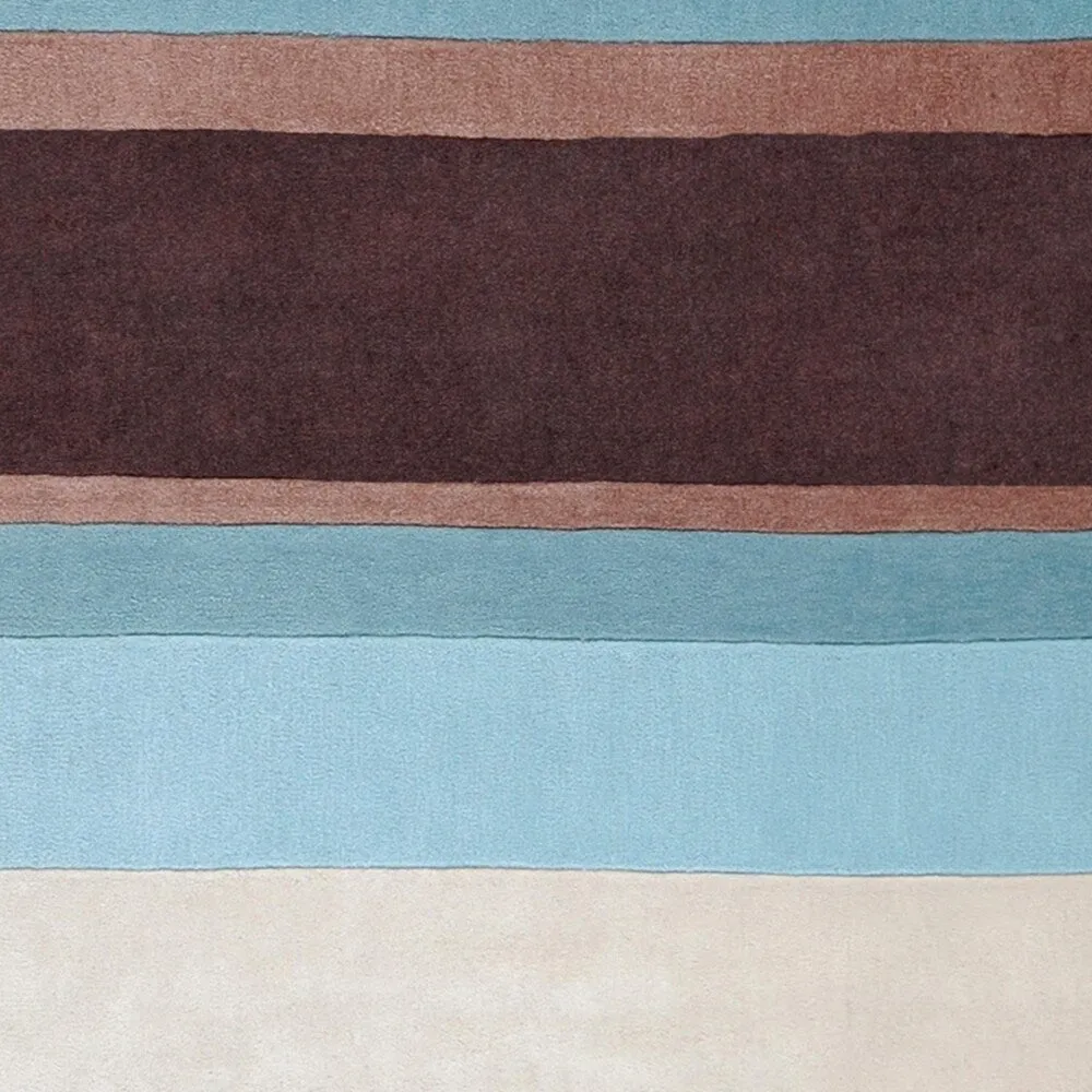 Hand-tufted Felch Stripe Blue Area Rug - 3'6 x 5'6
