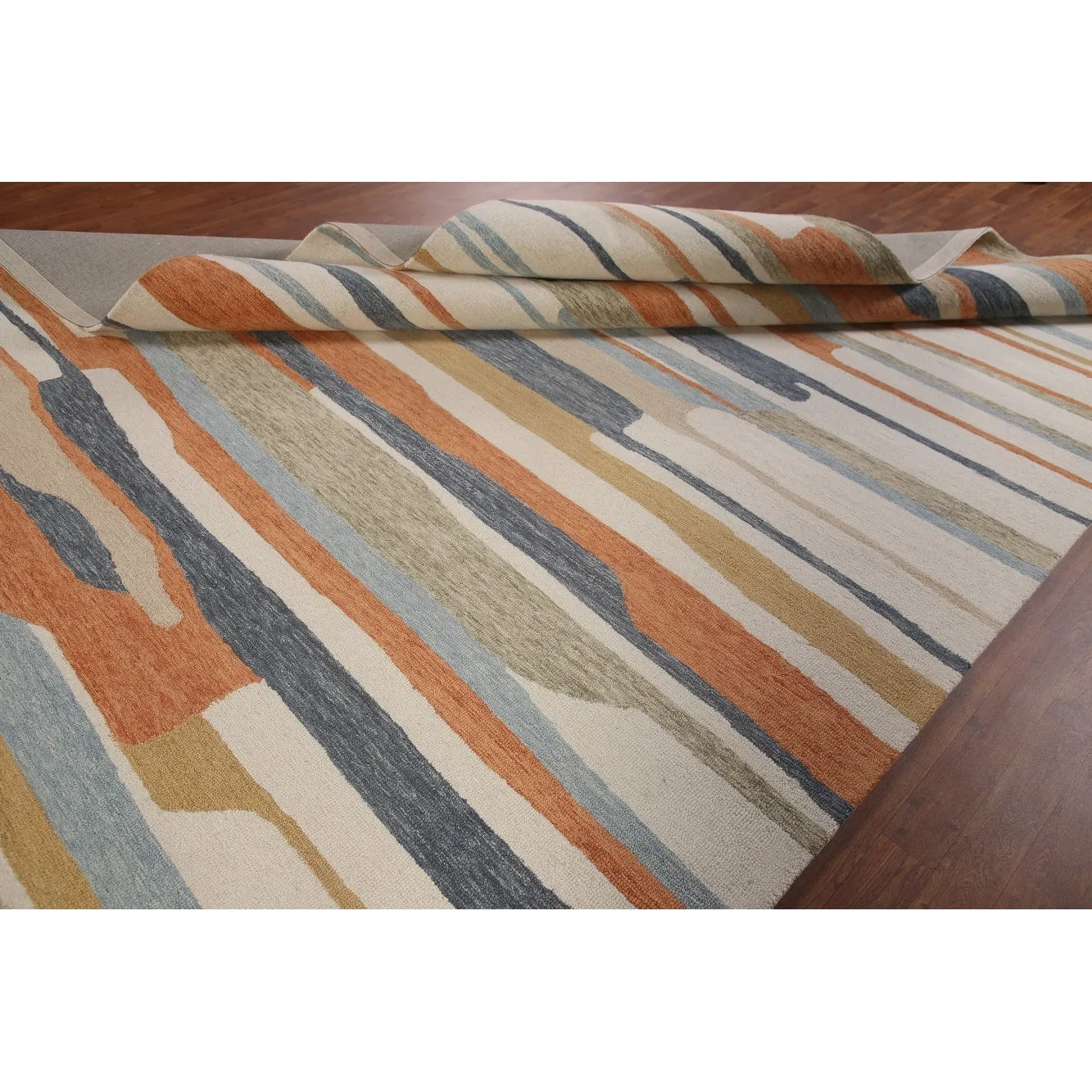 Hand-Tufted Modern Oriental Rug Abstract Contemporary Carpet