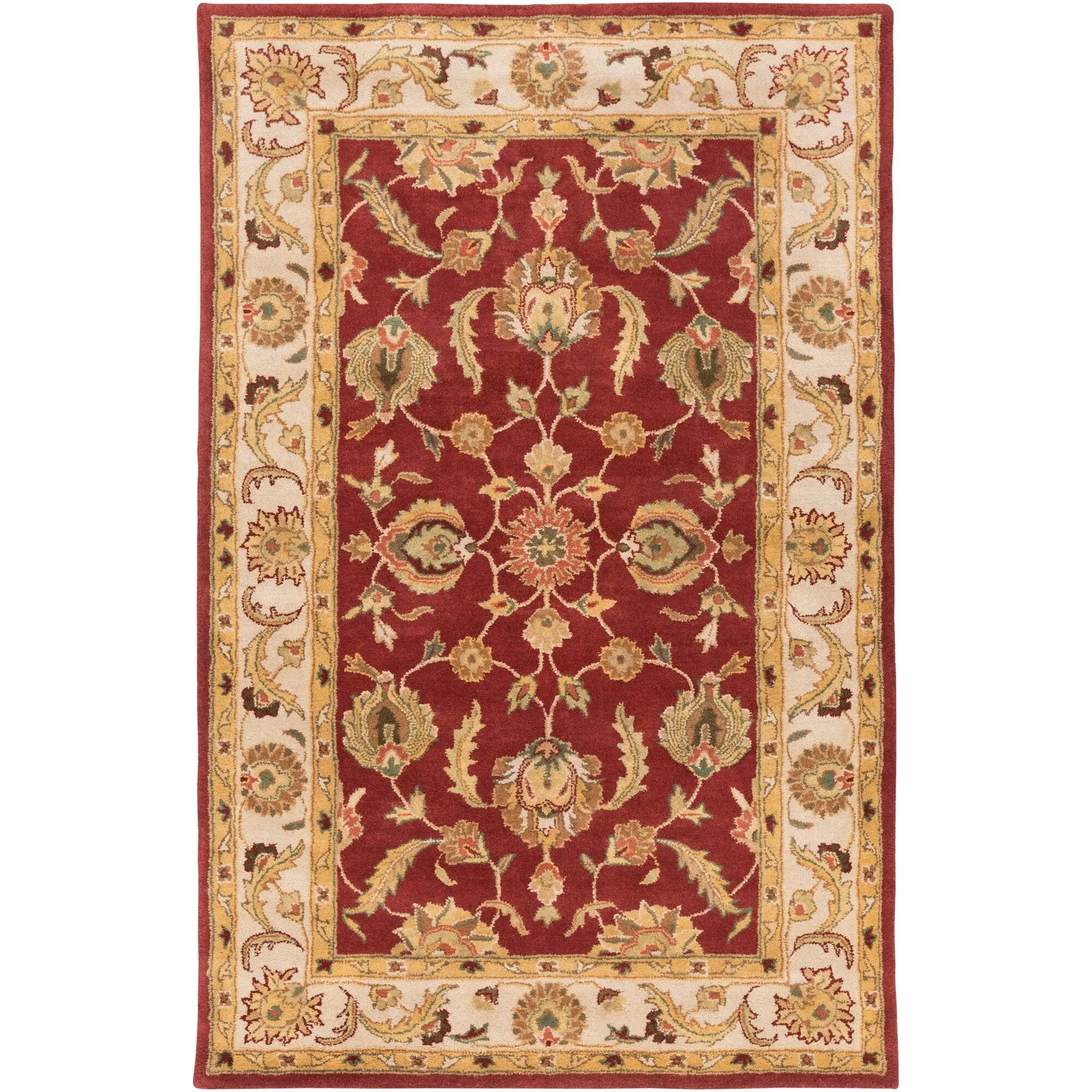 Hand-Tufted Nikki Bordered Traditional Wool Rug