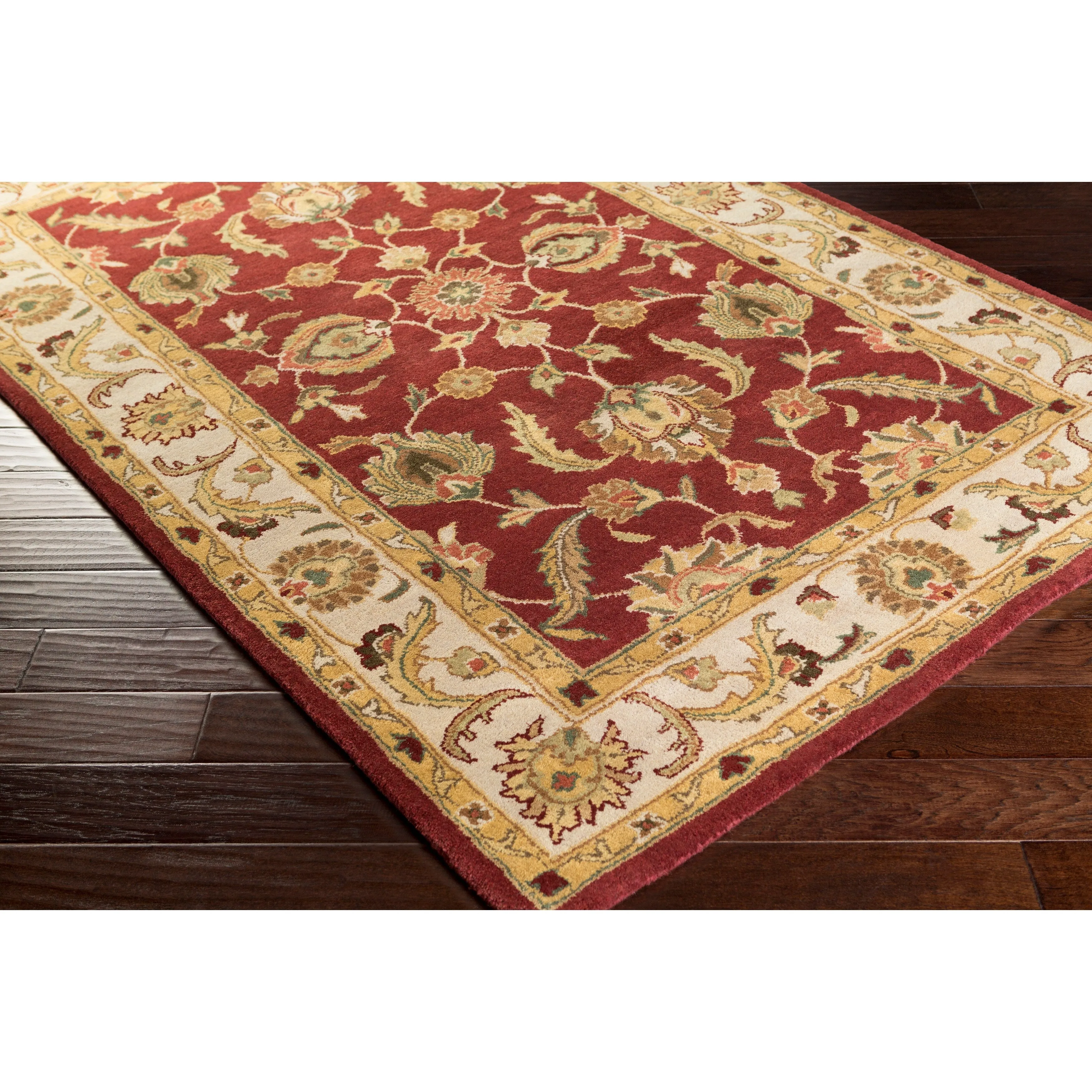 Hand-Tufted Nikki Bordered Traditional Wool Rug