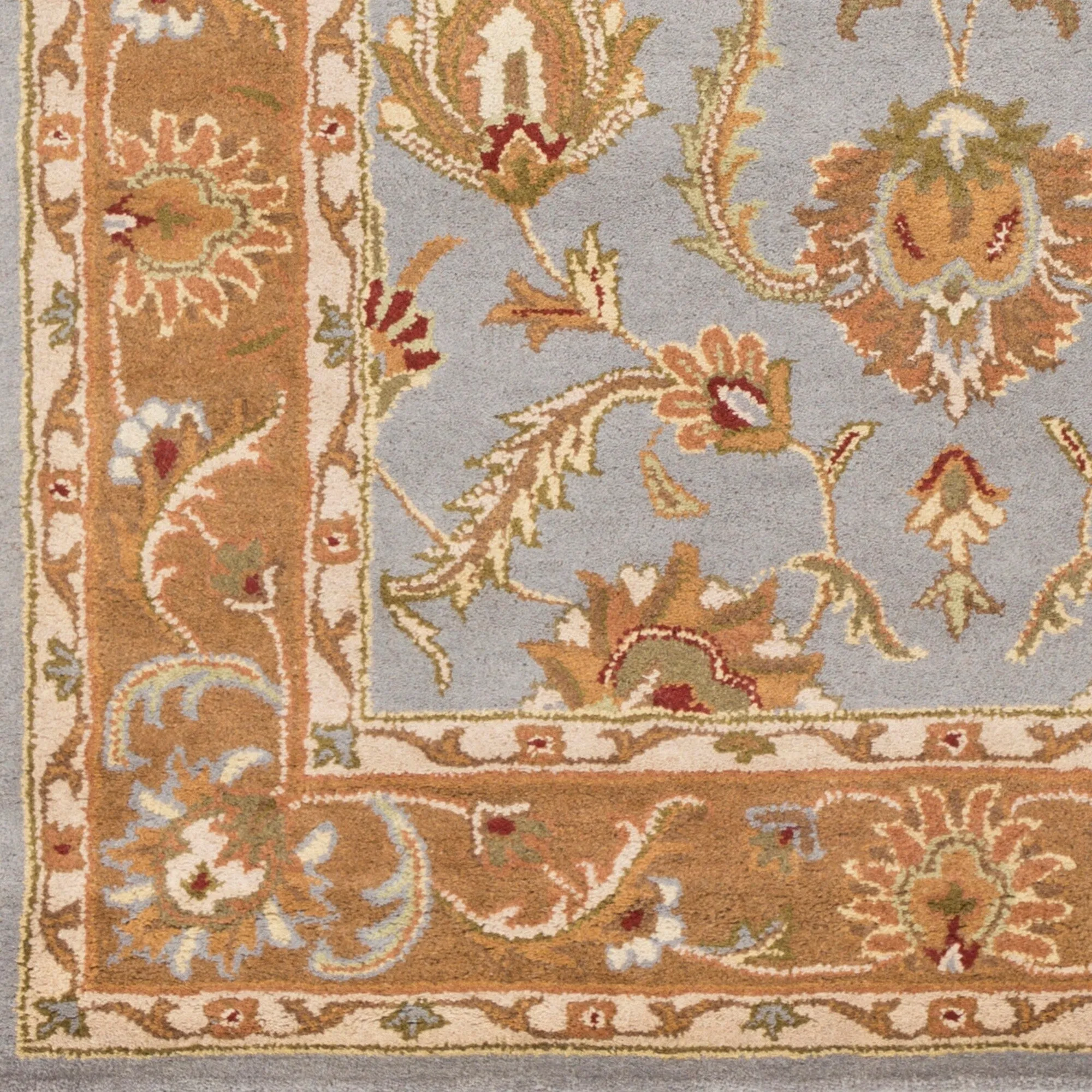 Hand-Tufted Nikki Bordered Traditional Wool Rug