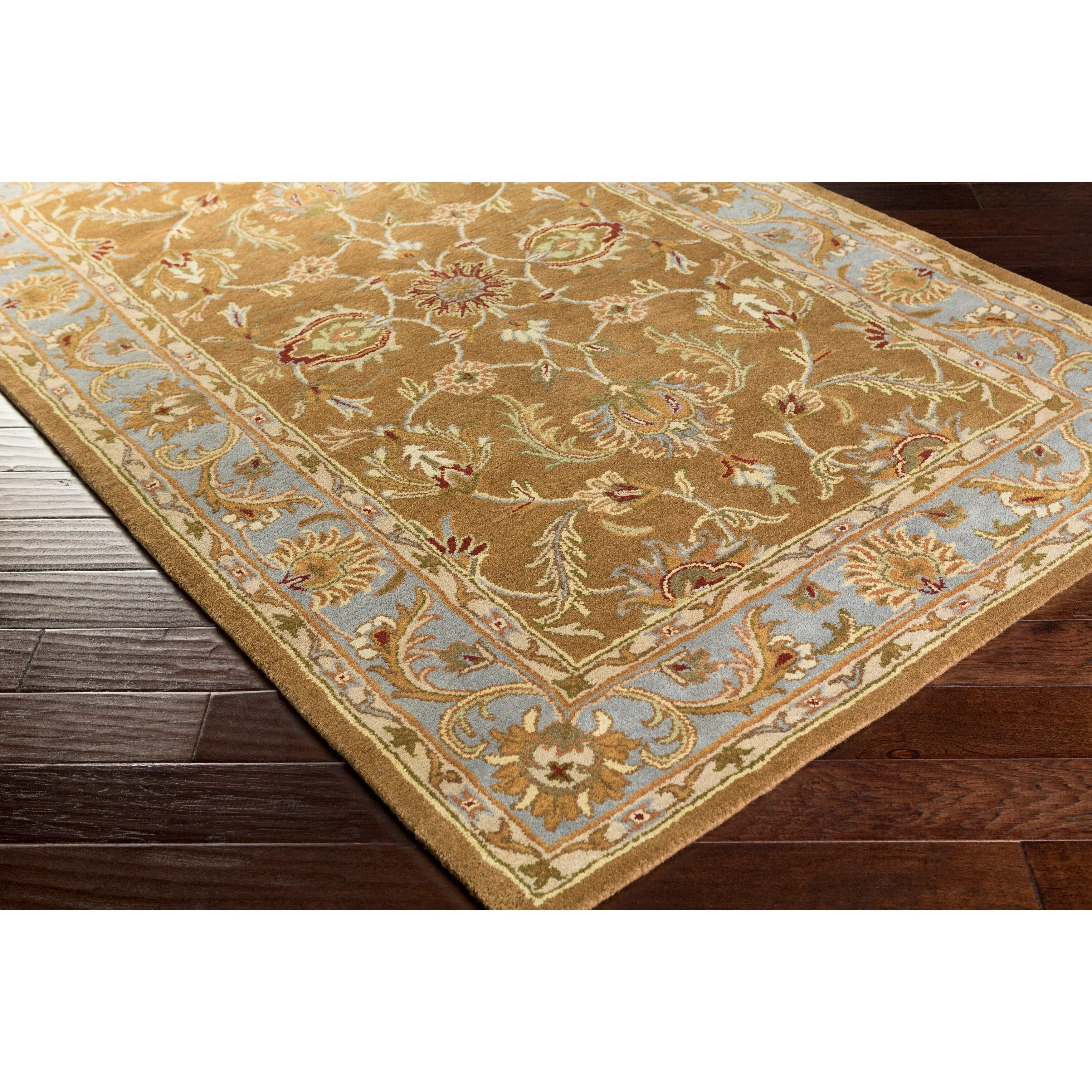 Hand-Tufted Nikki Bordered Traditional Wool Rug