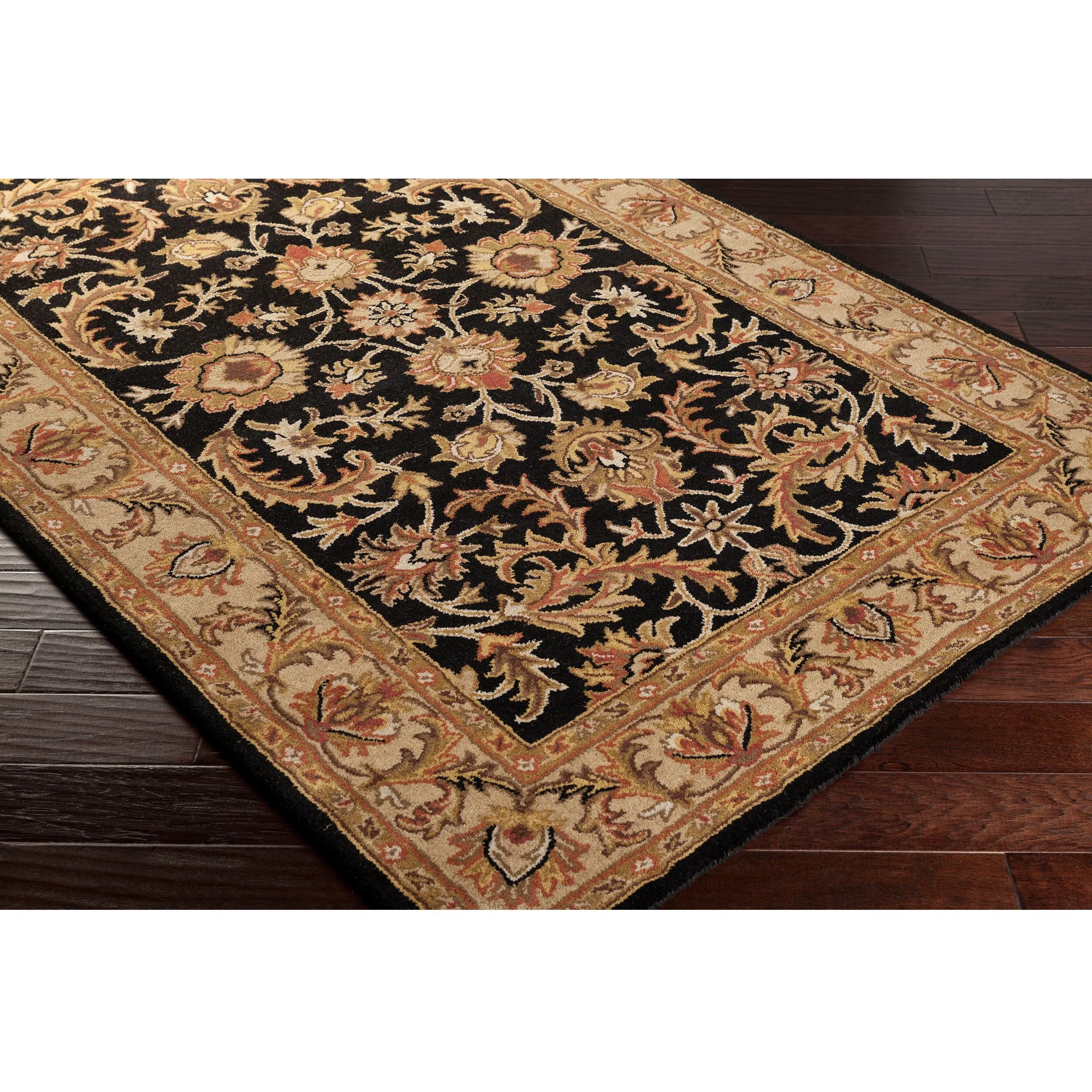 Hand-Tufted Ollie Traditional Border Accent Rug