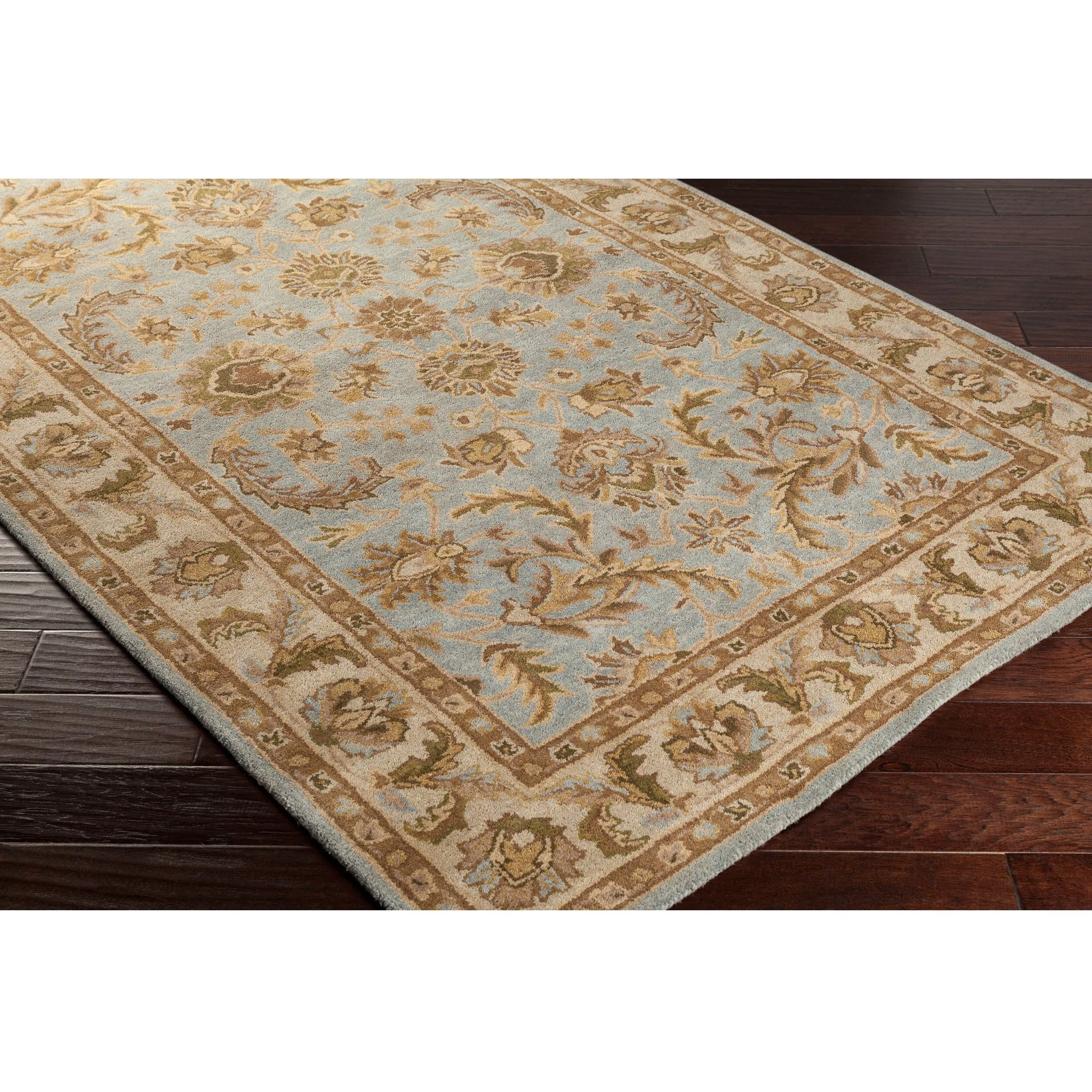 Hand-Tufted Ollie Traditional Border Accent Rug